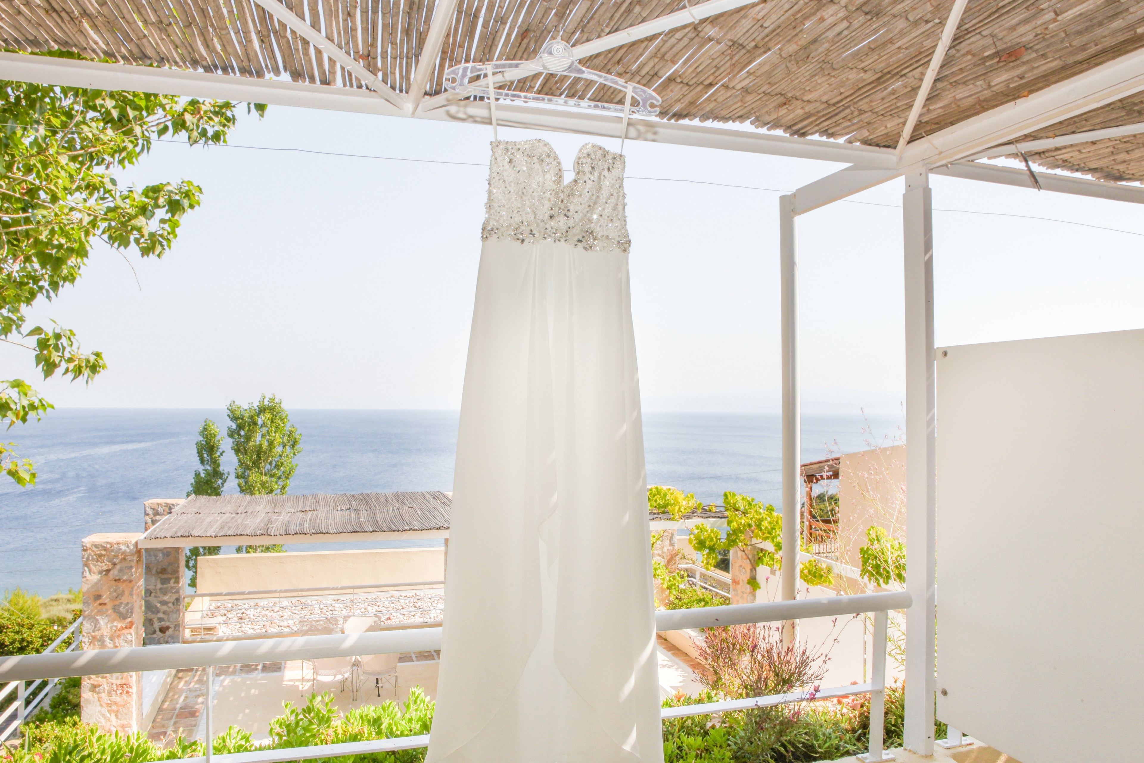 skiathos wedding dress 4k, HD Wallpaper