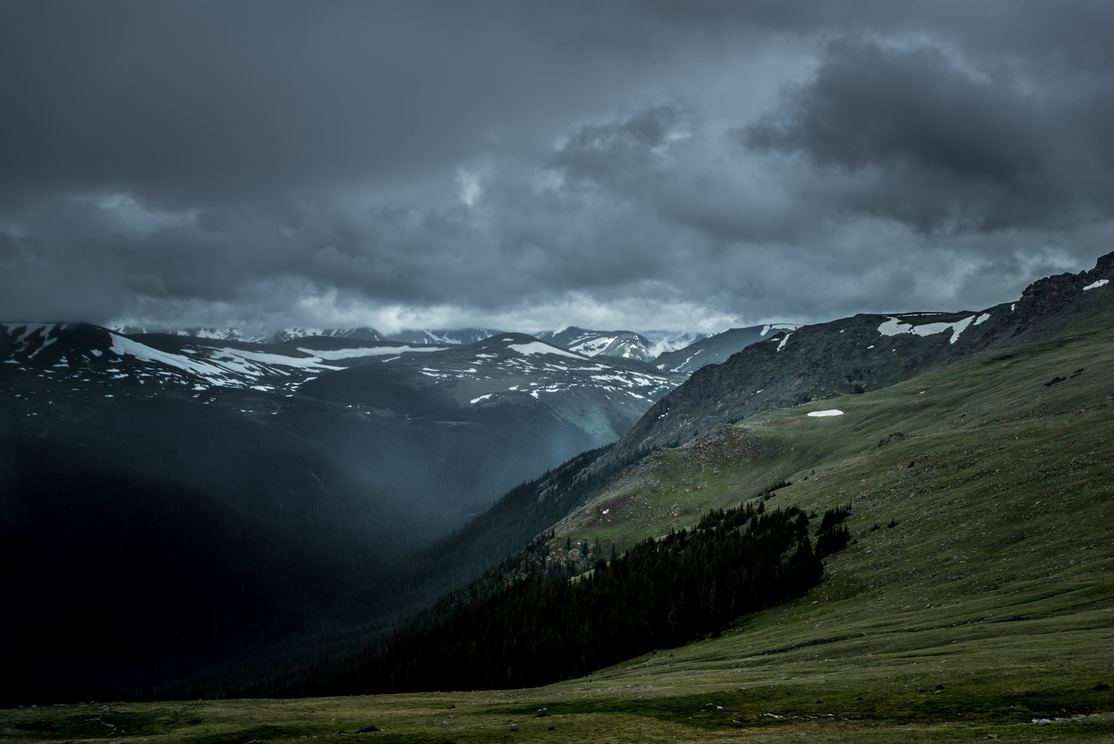 mountain hill cloud and stormy 4k, HD Wallpaper