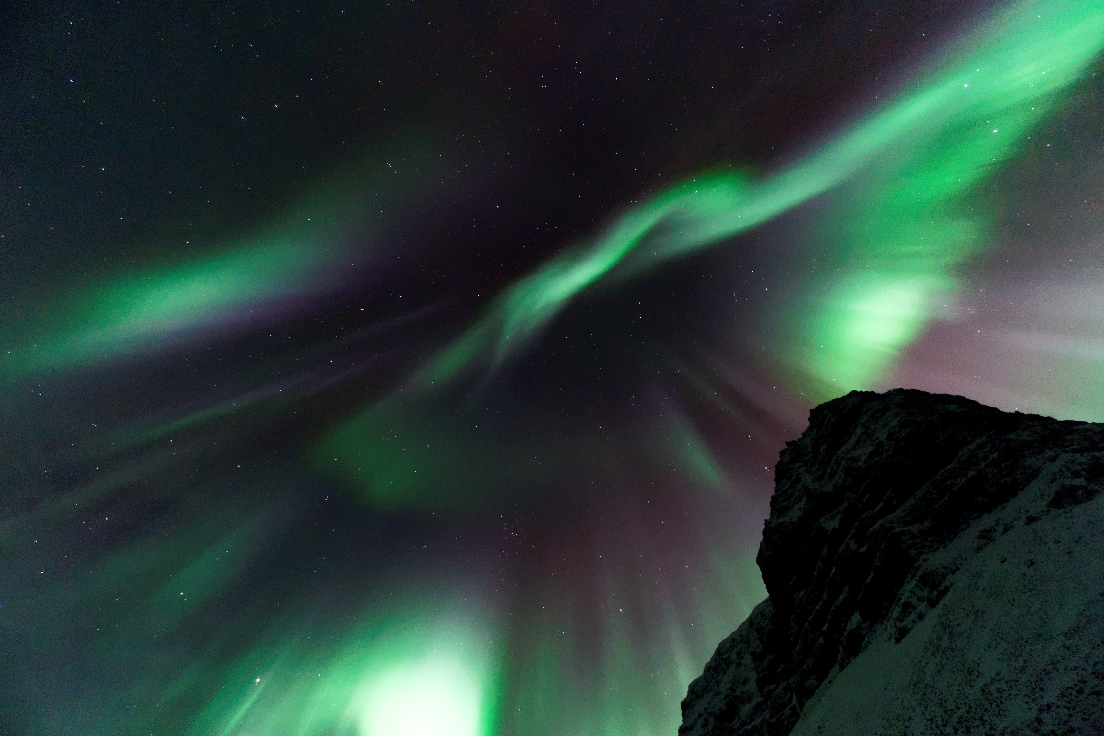 aurora boreali northern light light and sky 4k, HD Wallpaper