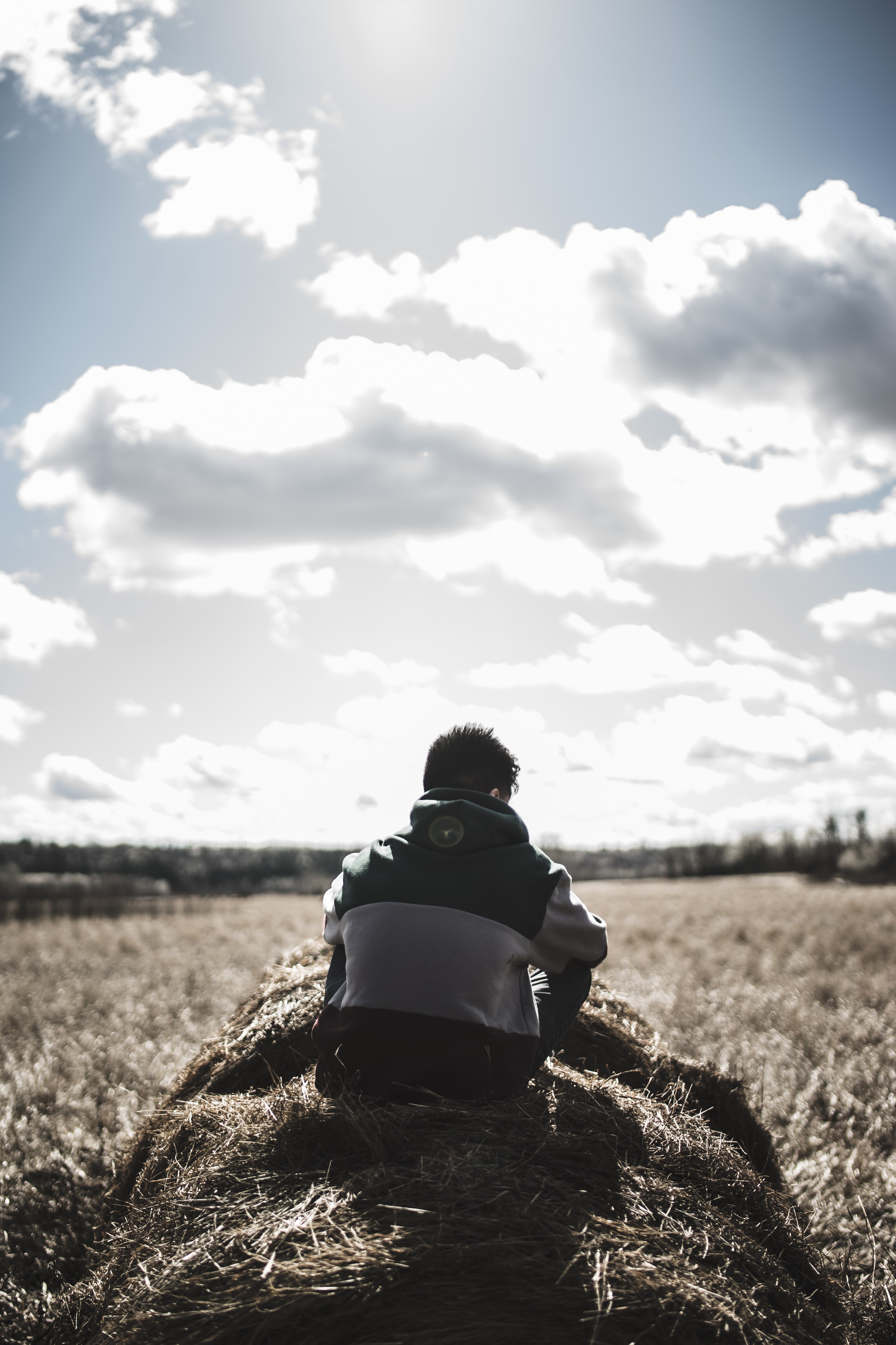 landscape hay portrait and person hd, 4k, Phone HD Wallpaper