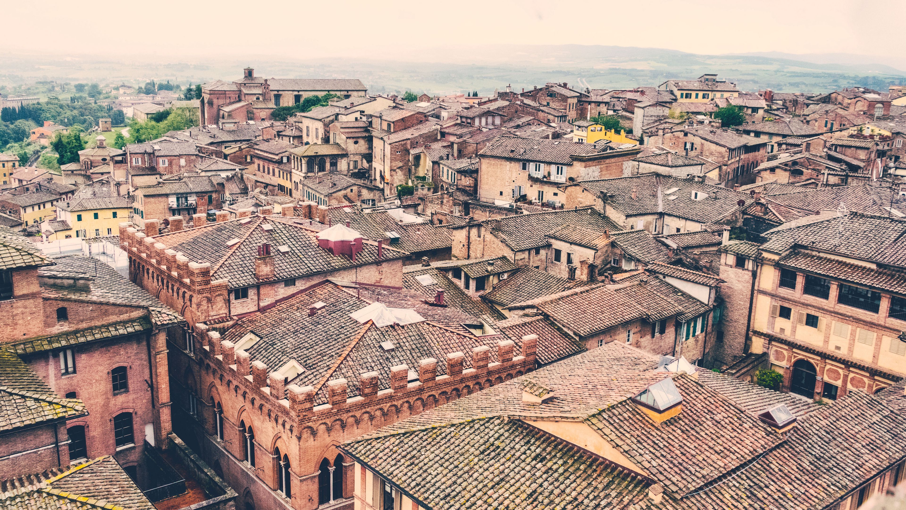 roof, city, architecture, 4k, HD Wallpaper