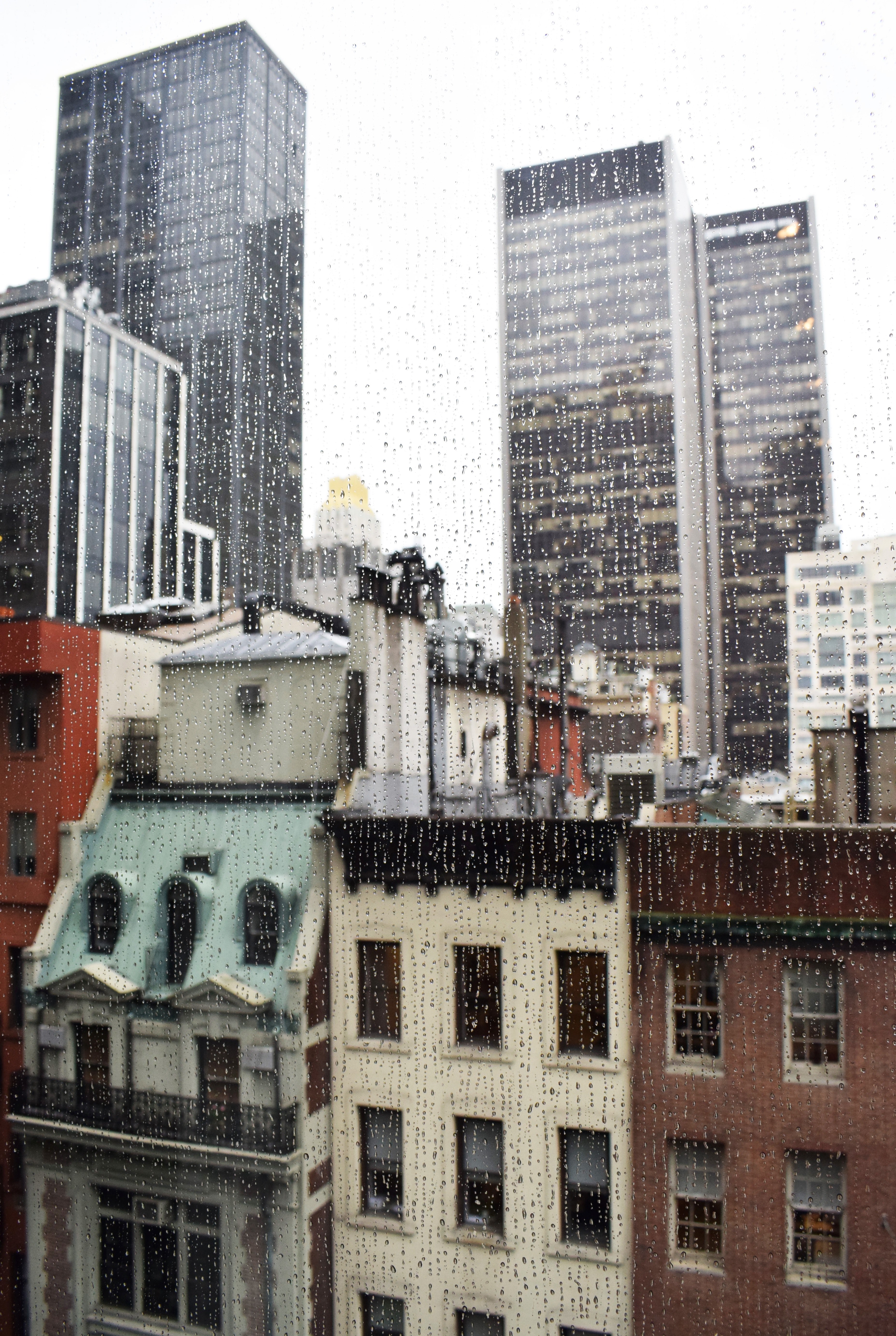 rainy window window building and urban hd, 4k, Phone HD Wallpaper