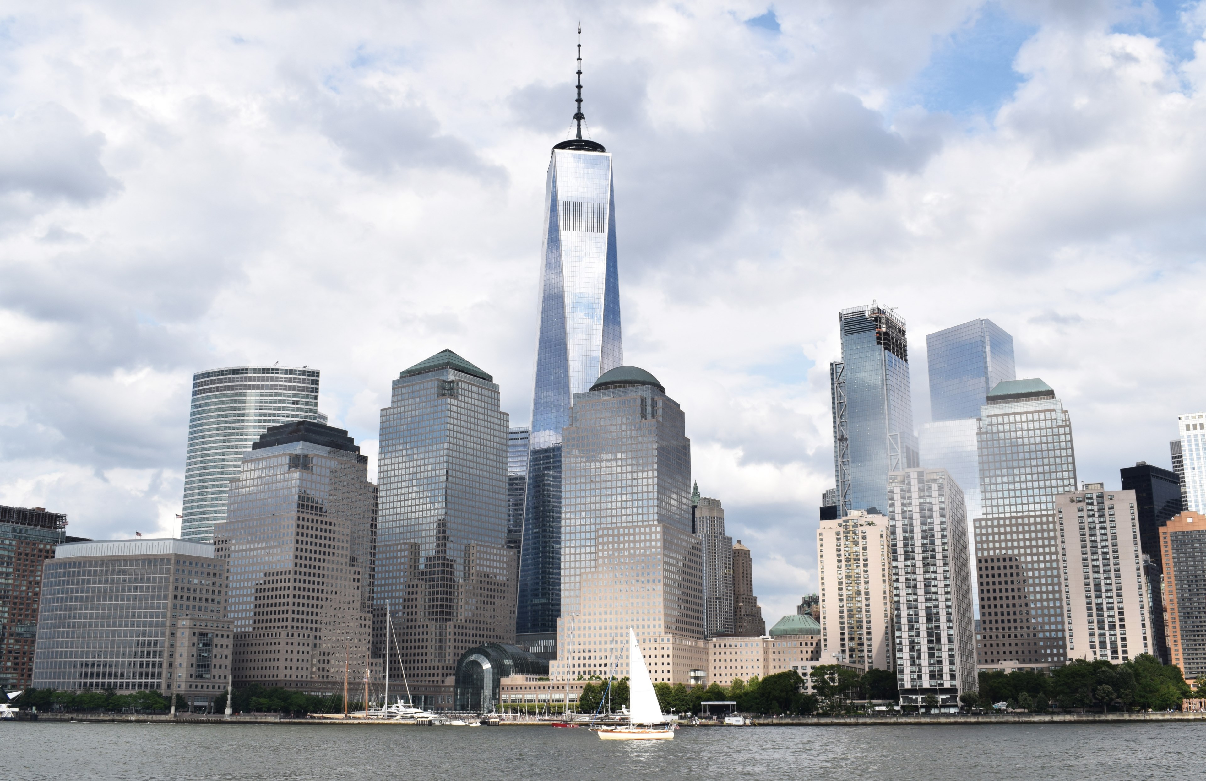 cloudy cloud building and architecture 4k, HD Wallpaper