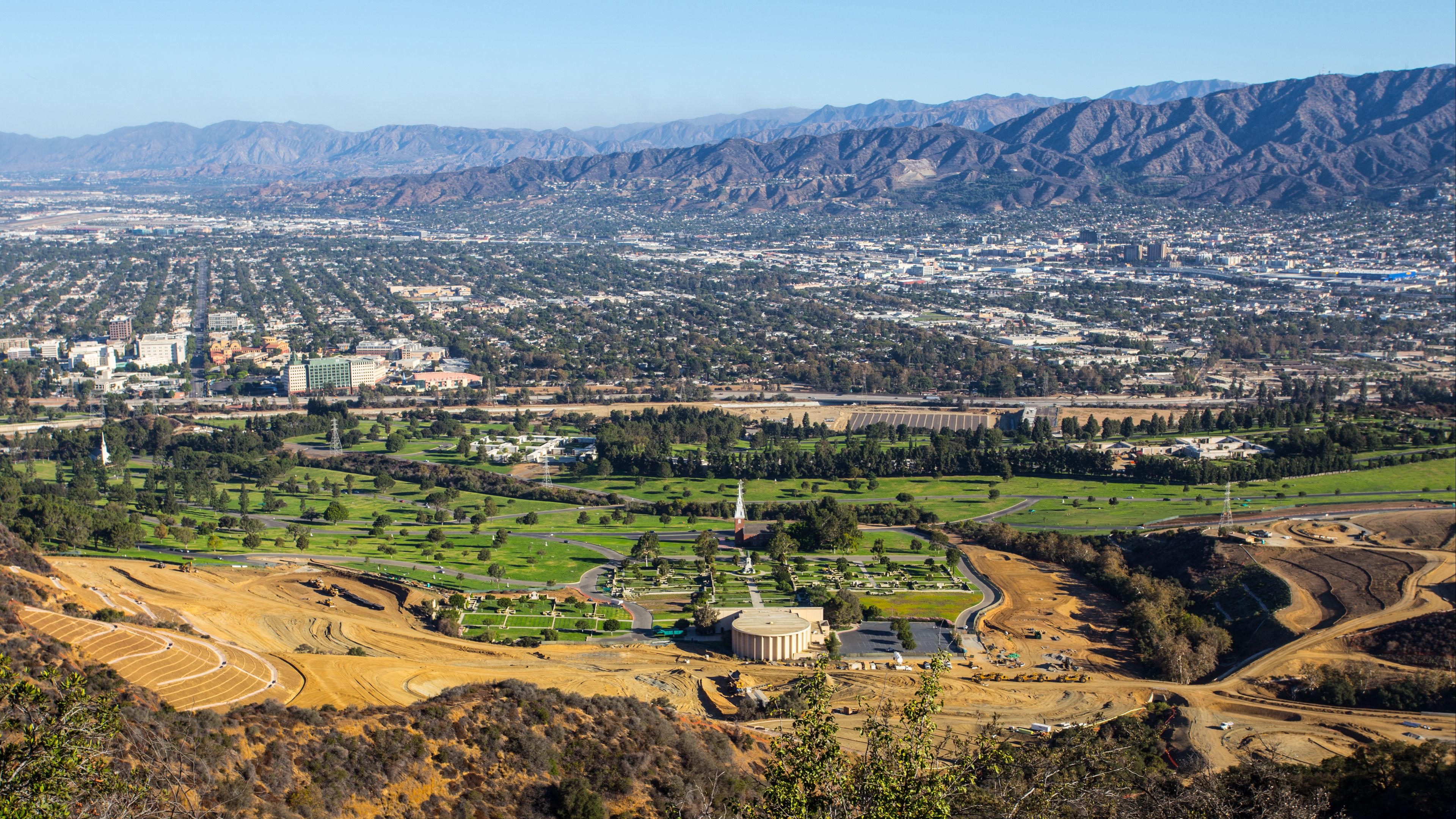 hollywood, griffith park, mountains, 4k, HD Wallpaper