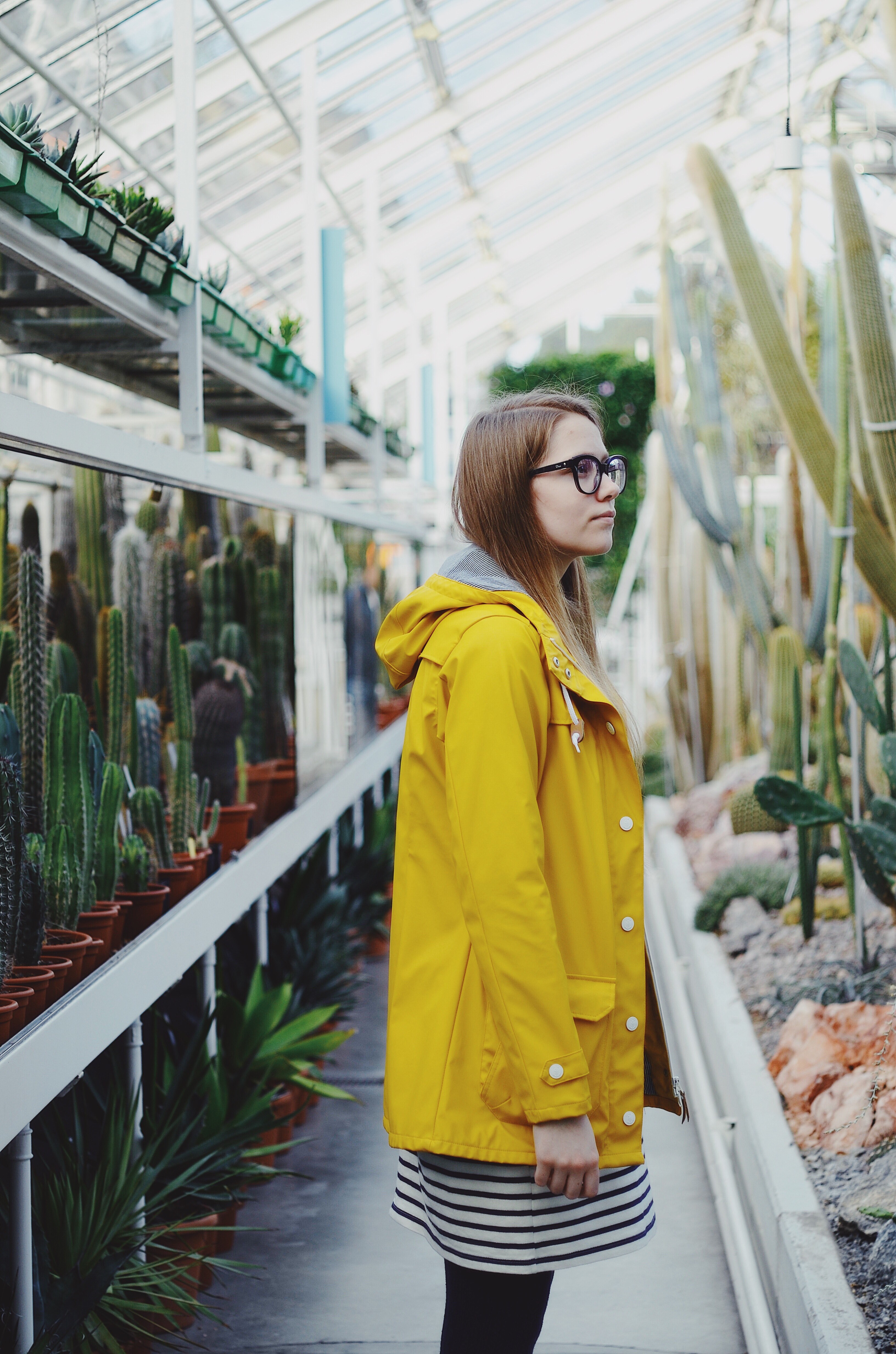 woman female coat and yellow hd, 4k, Phone HD Wallpaper
