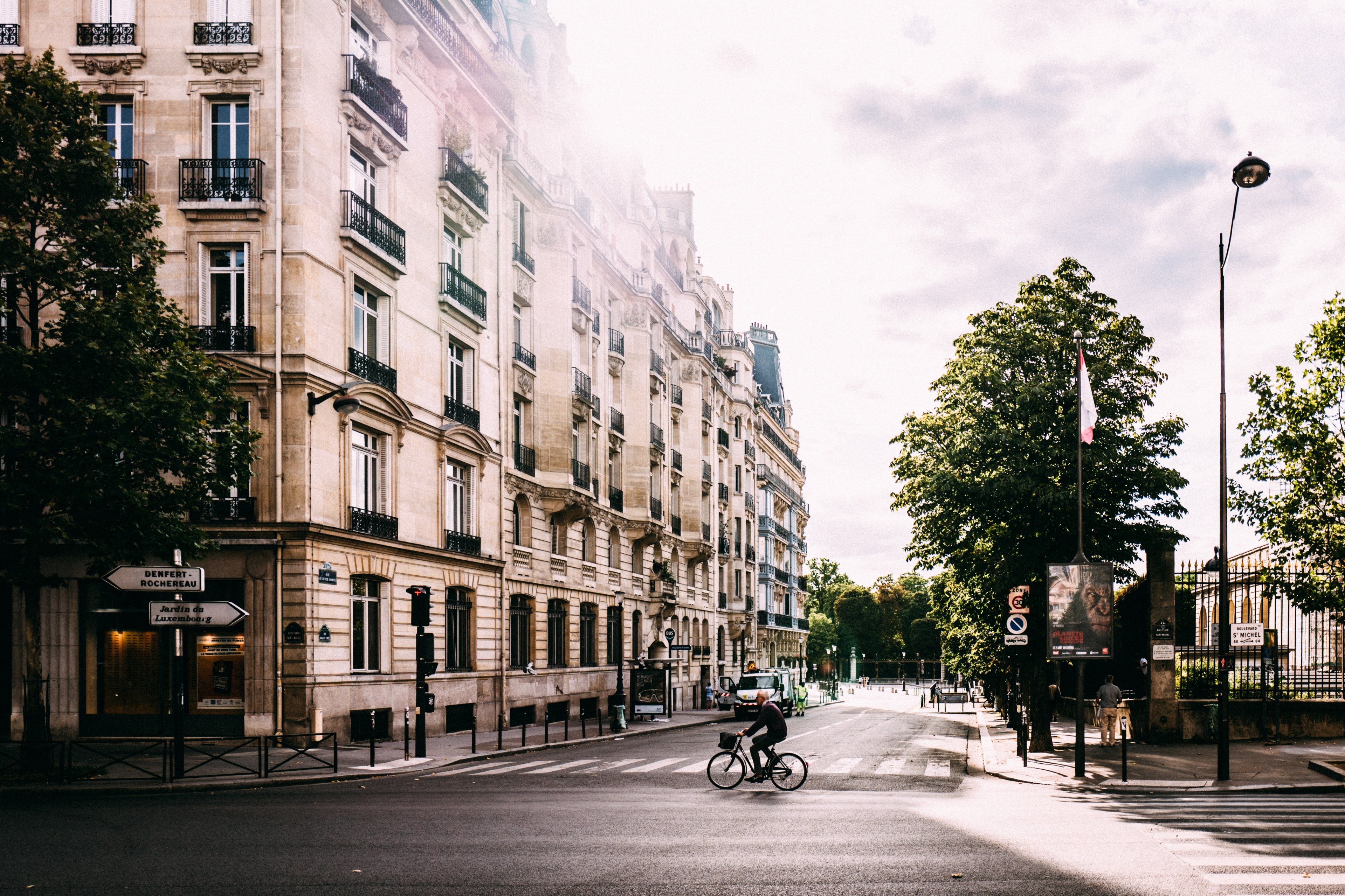 quartier latin jardin du luxembourg 4k, HD Wallpaper
