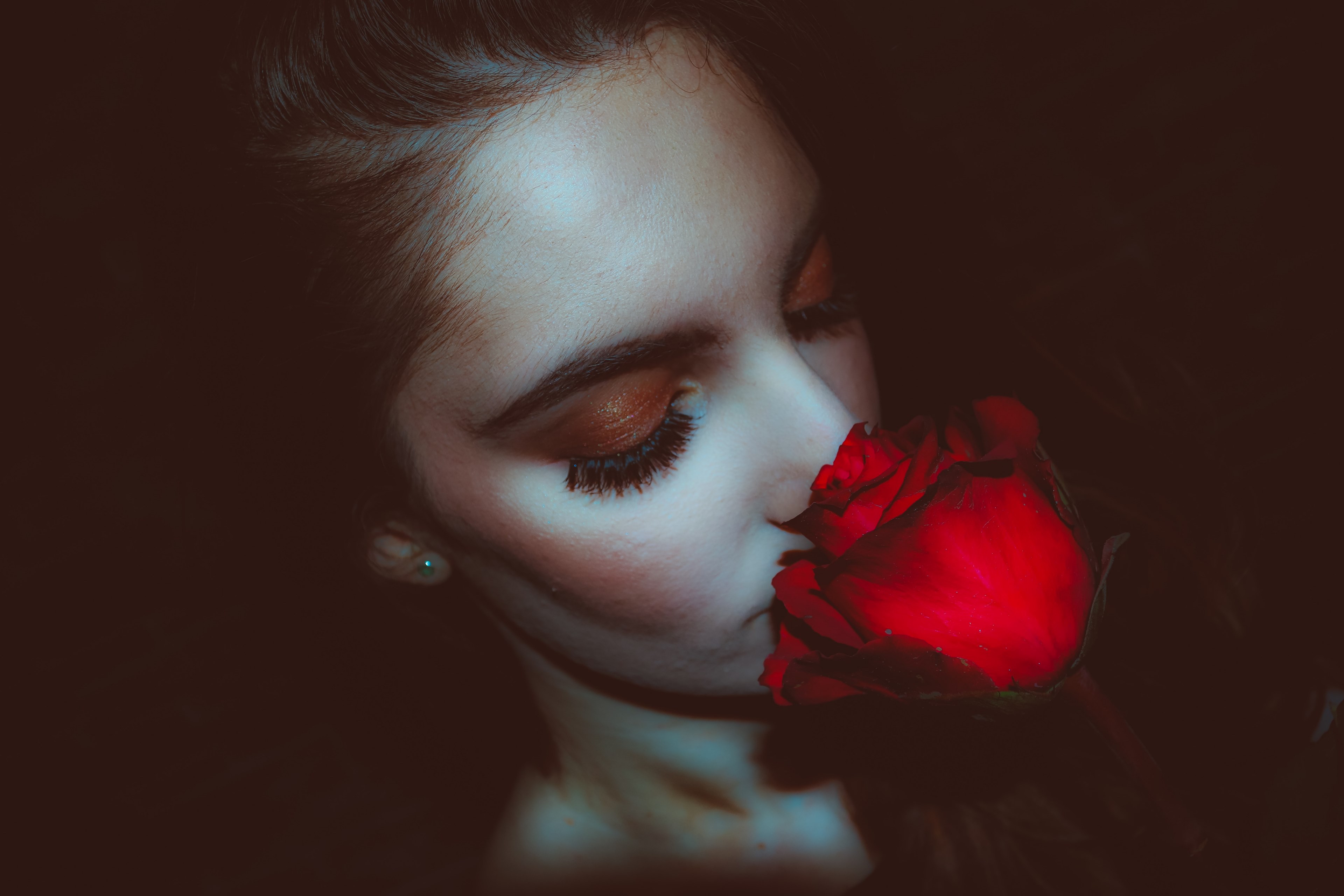 close up makeup love and valentine 4k, HD Wallpaper