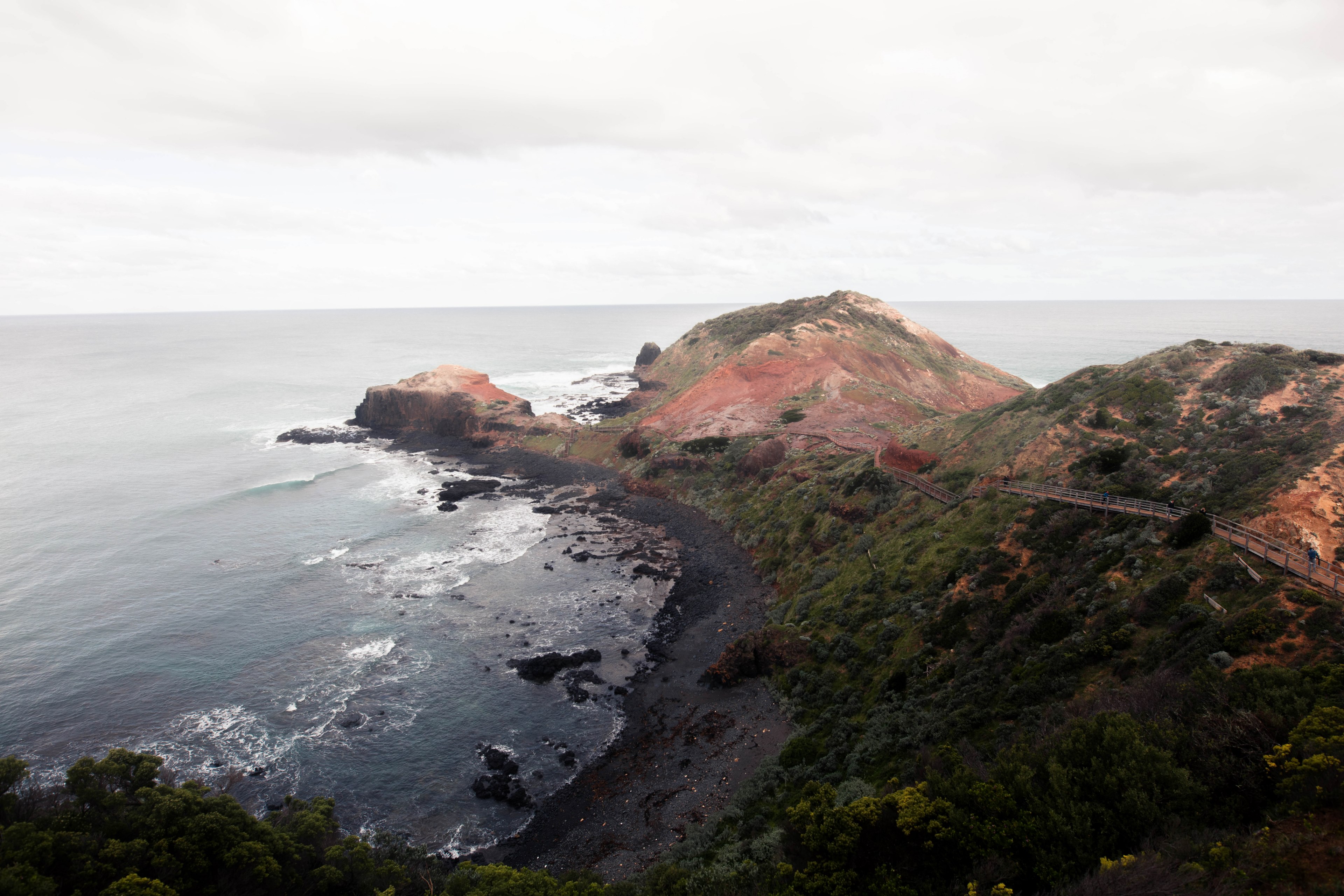 cape schanck coastline view from a hilltop, cliff walk 4k, HD Wallpaper