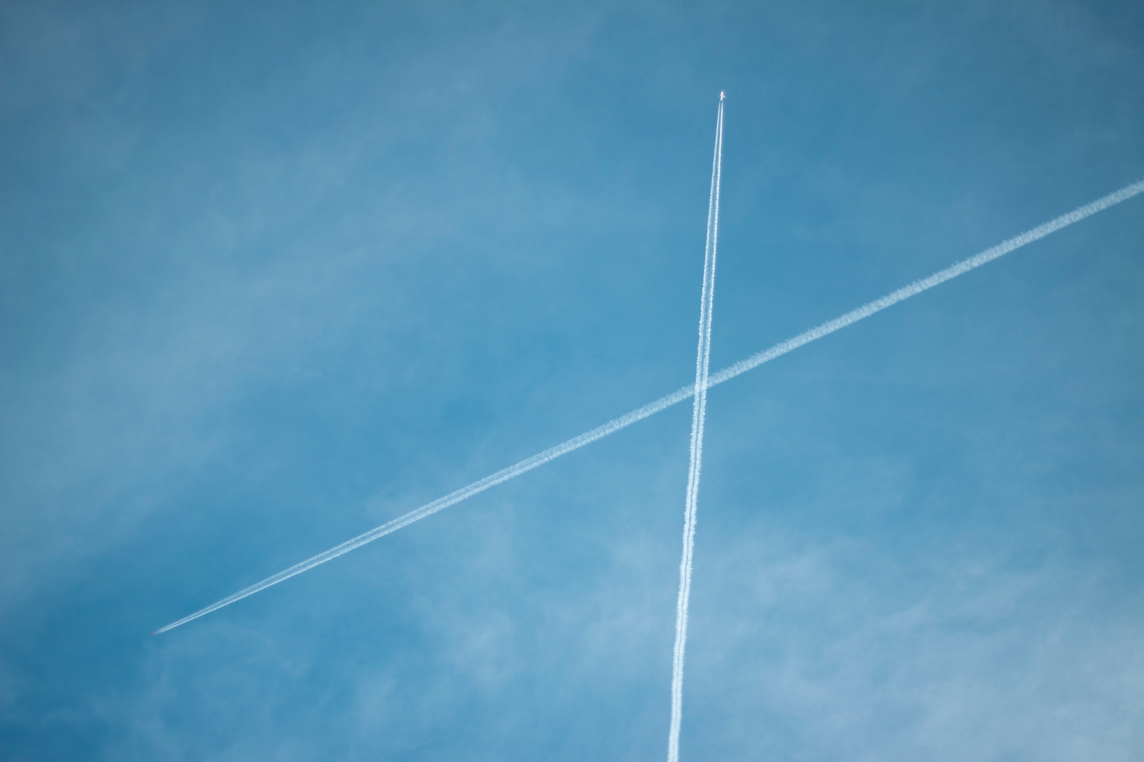 cloud con trail trail and sky 4k, HD Wallpaper