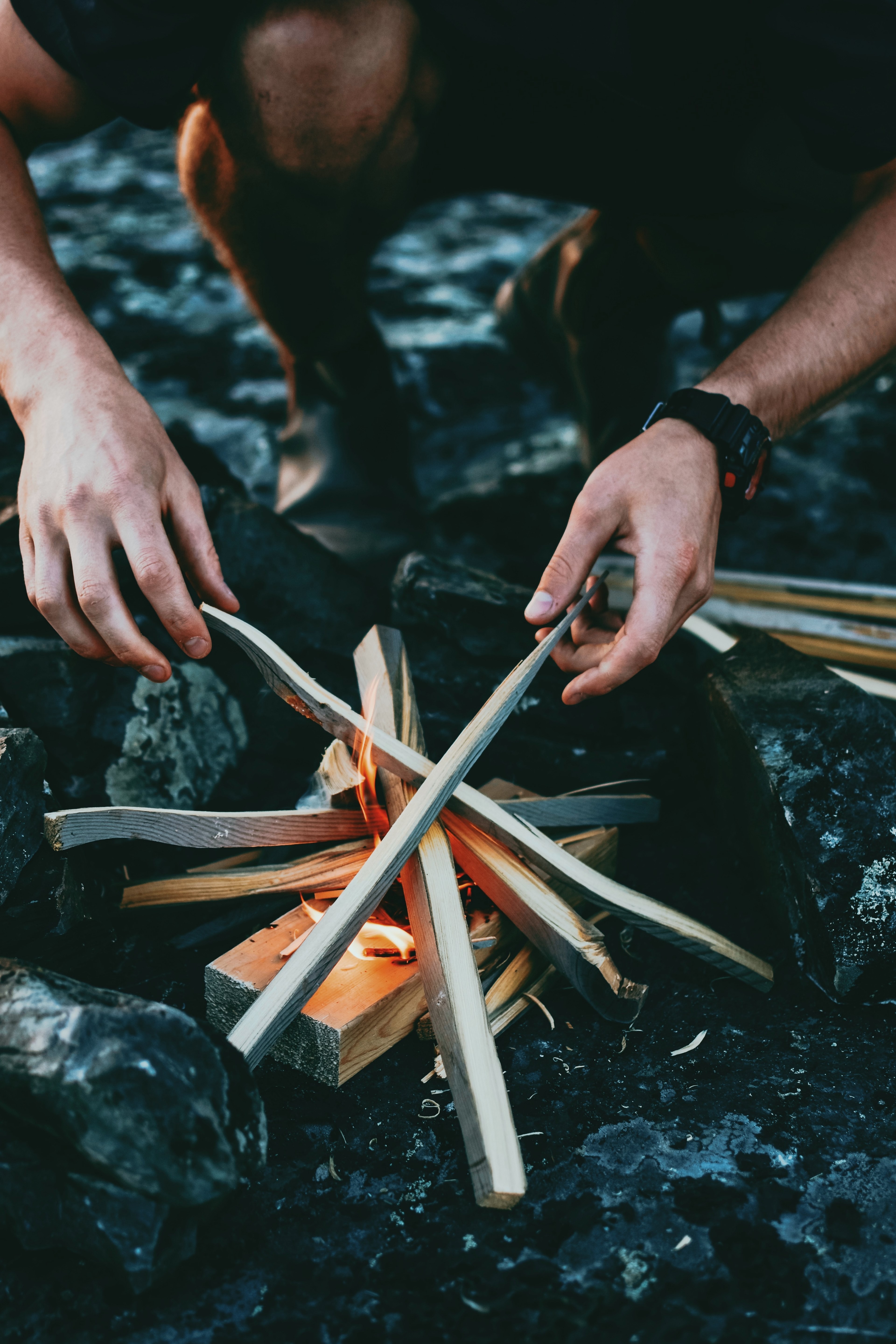 fire flames wood fire and outdoor hd, 4k, Phone HD Wallpaper