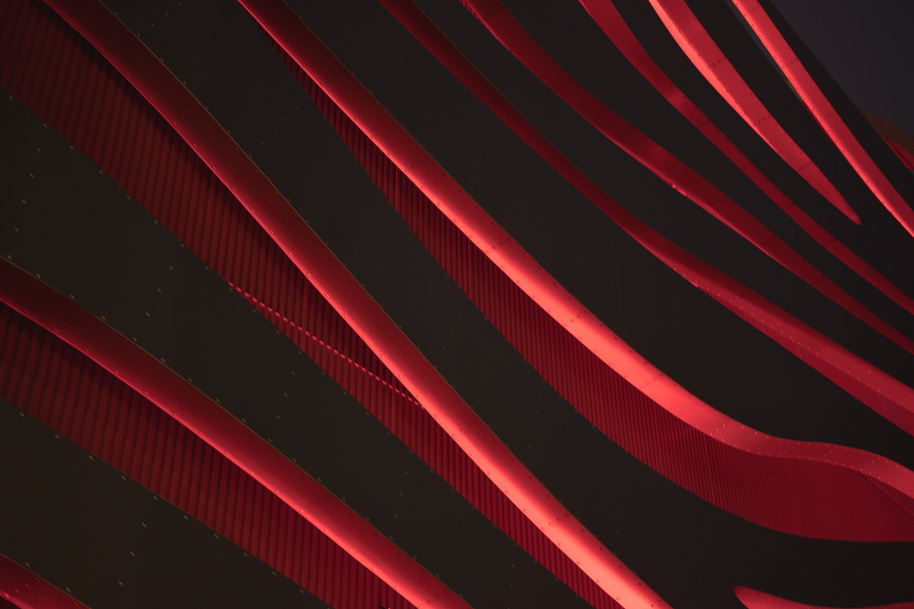 a red line pattern background from architecture at petersen automotive museum, petersen automotive museum 4k, HD Wallpaper