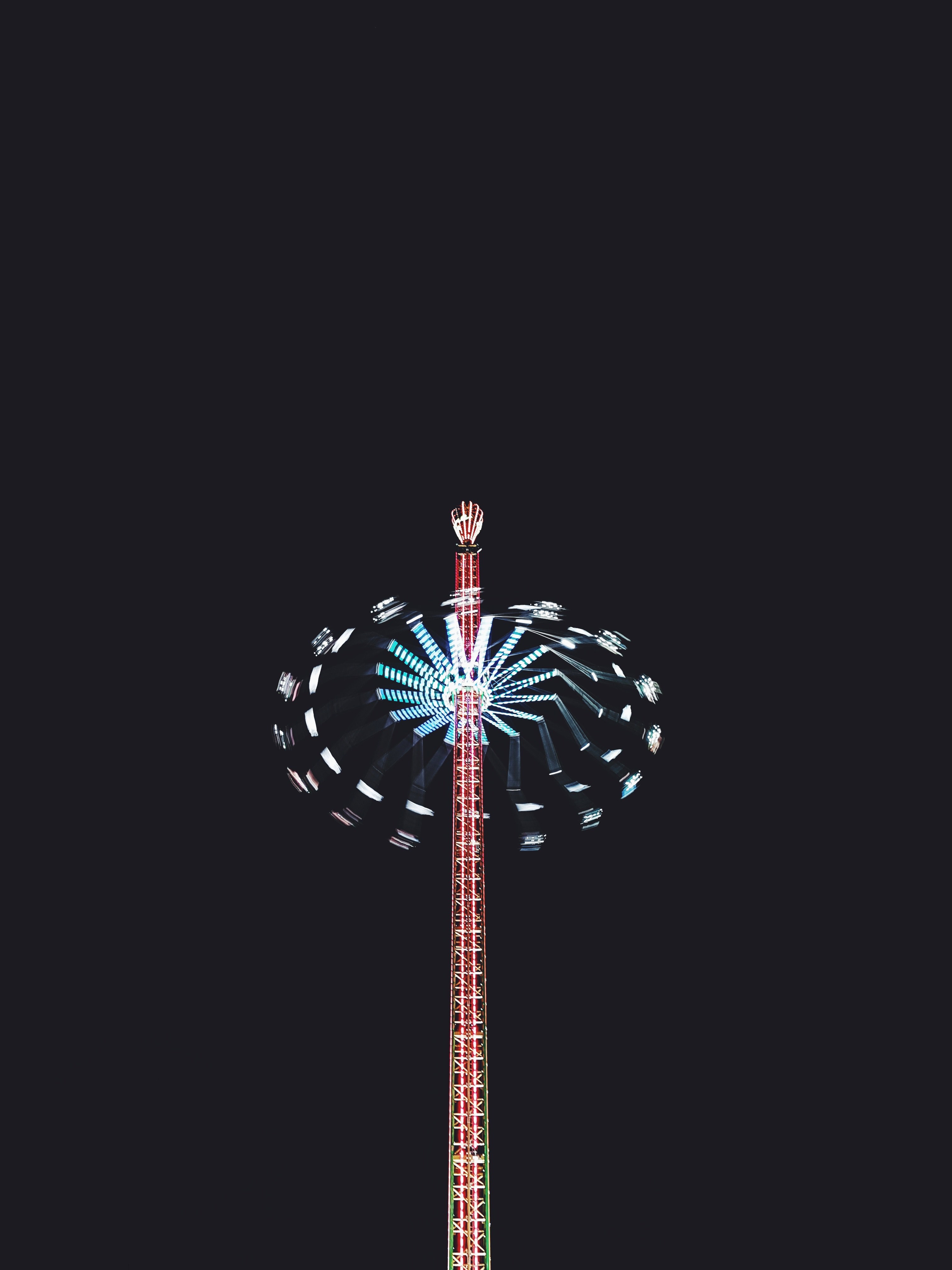 night lights funfair and ride hd, 4k, Phone HD Wallpaper