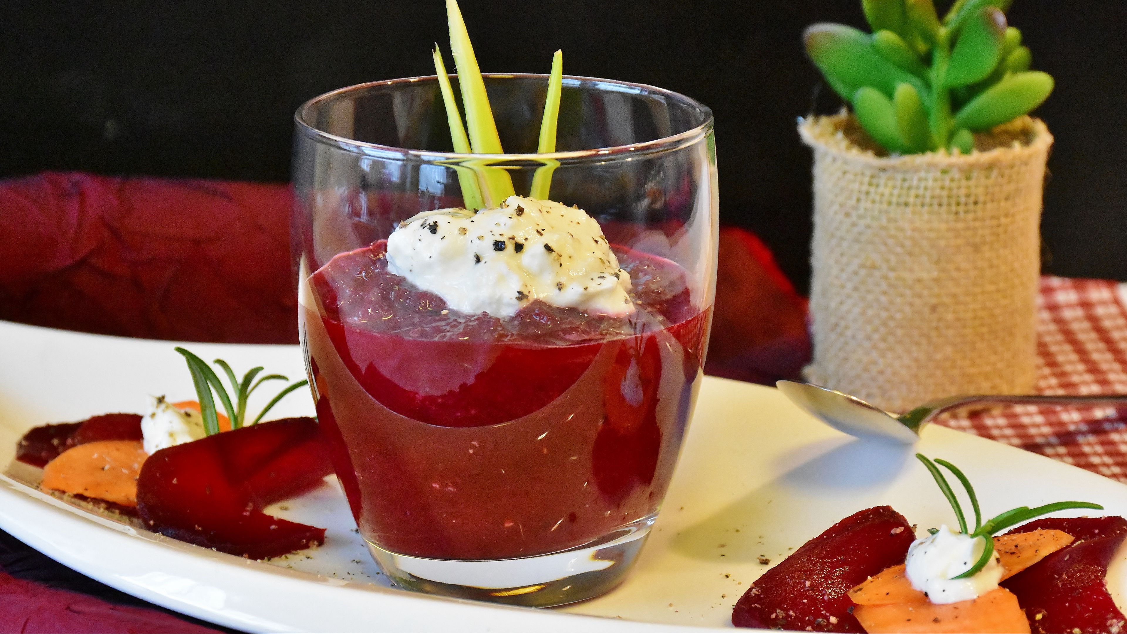 beet soup, dinner, vegetables, 4k, HD Wallpaper