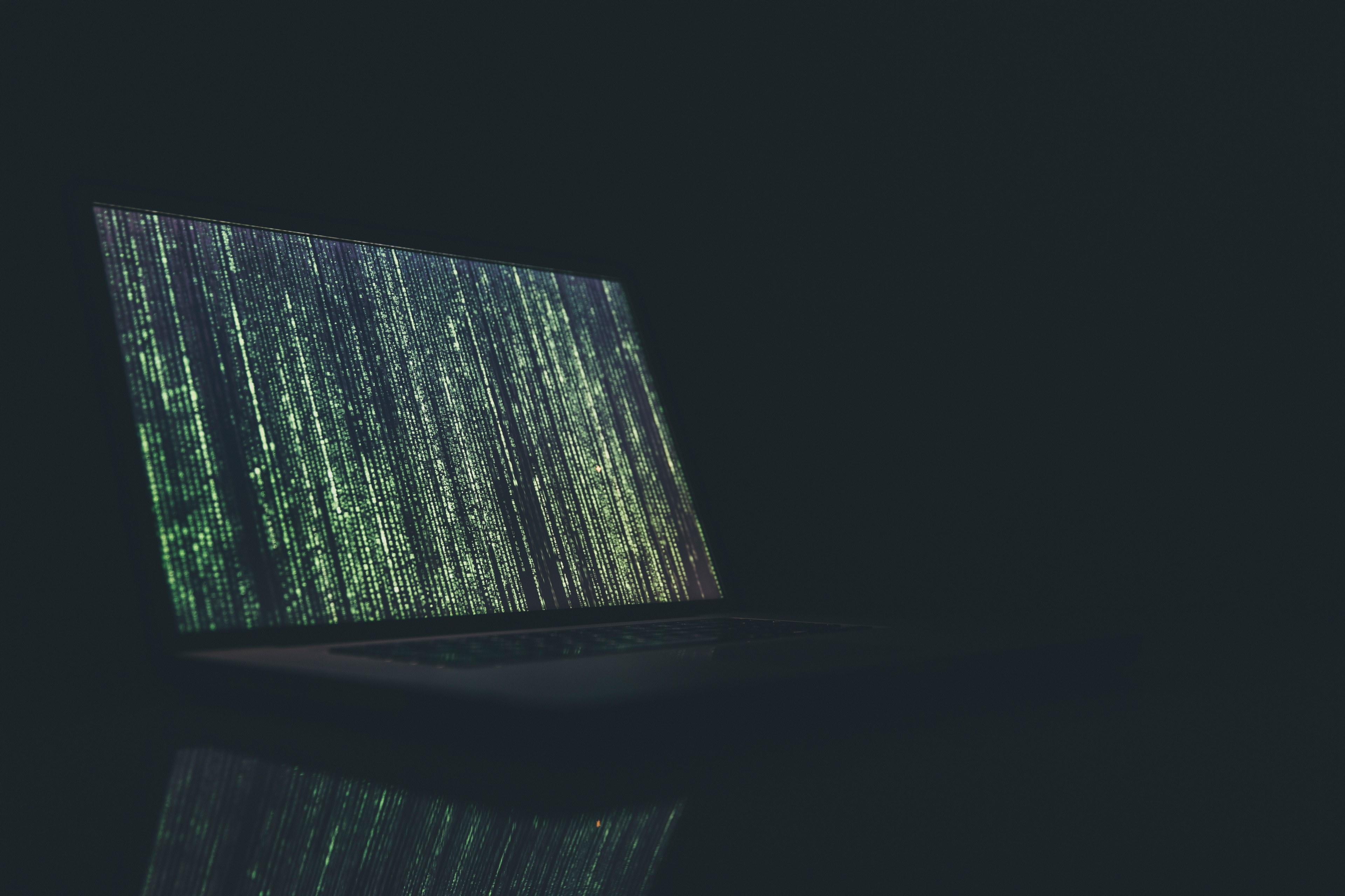 laptop macbook screen and matrix 4k, HD Wallpaper