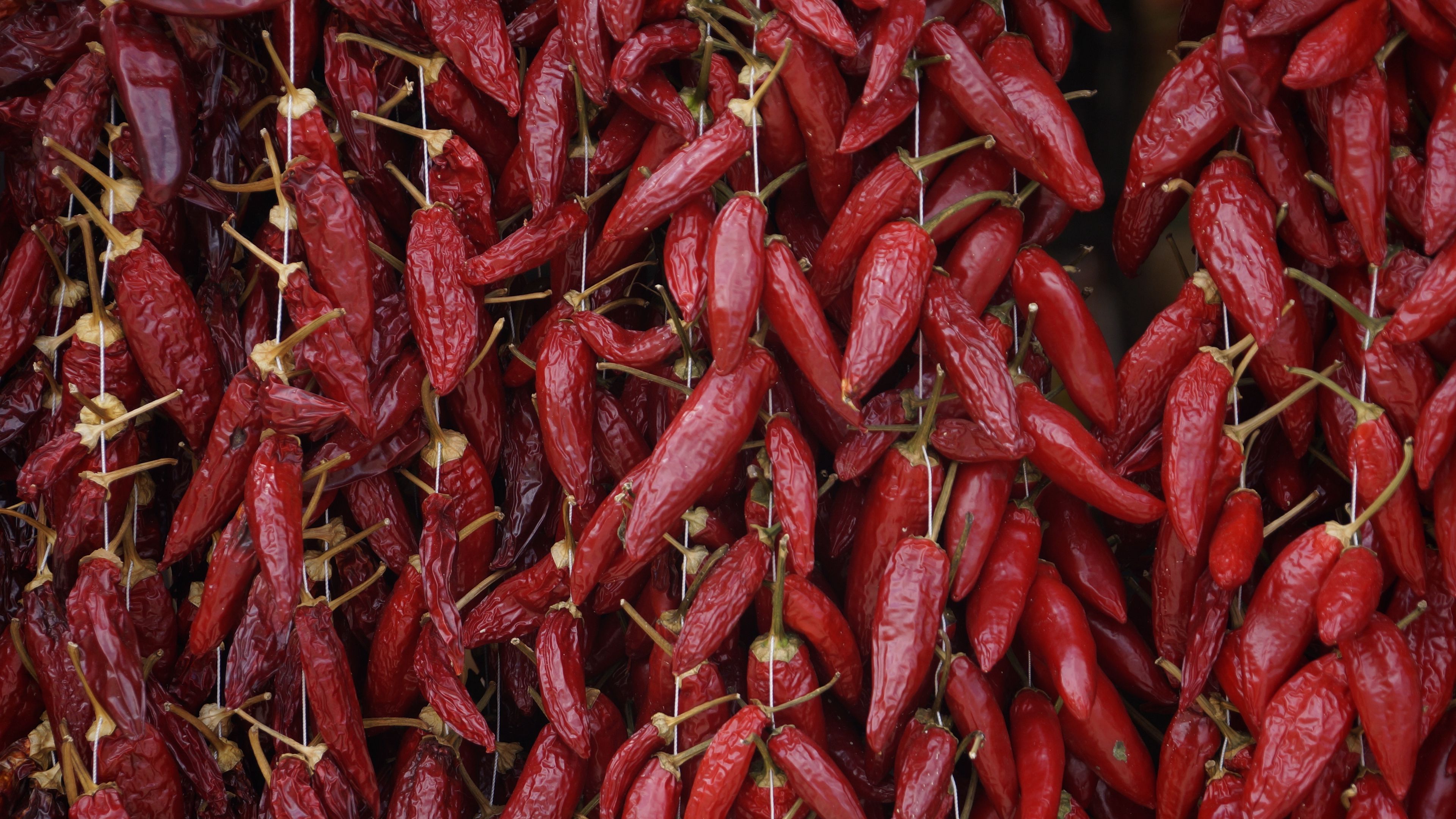 peppers, vegetables, dried, 4k, HD Wallpaper