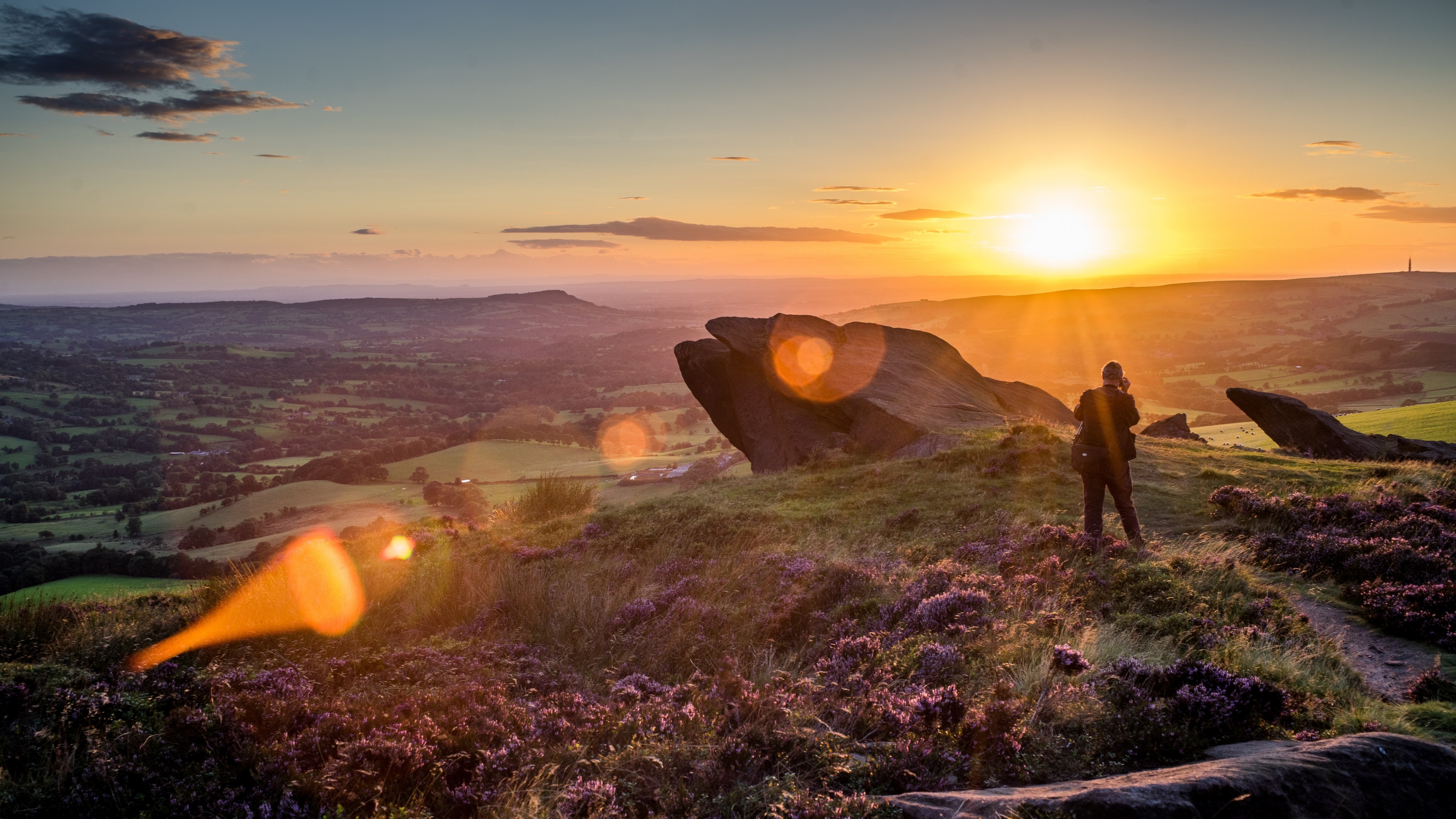 sunset sun sunlight and cloud 4k, HD Wallpaper