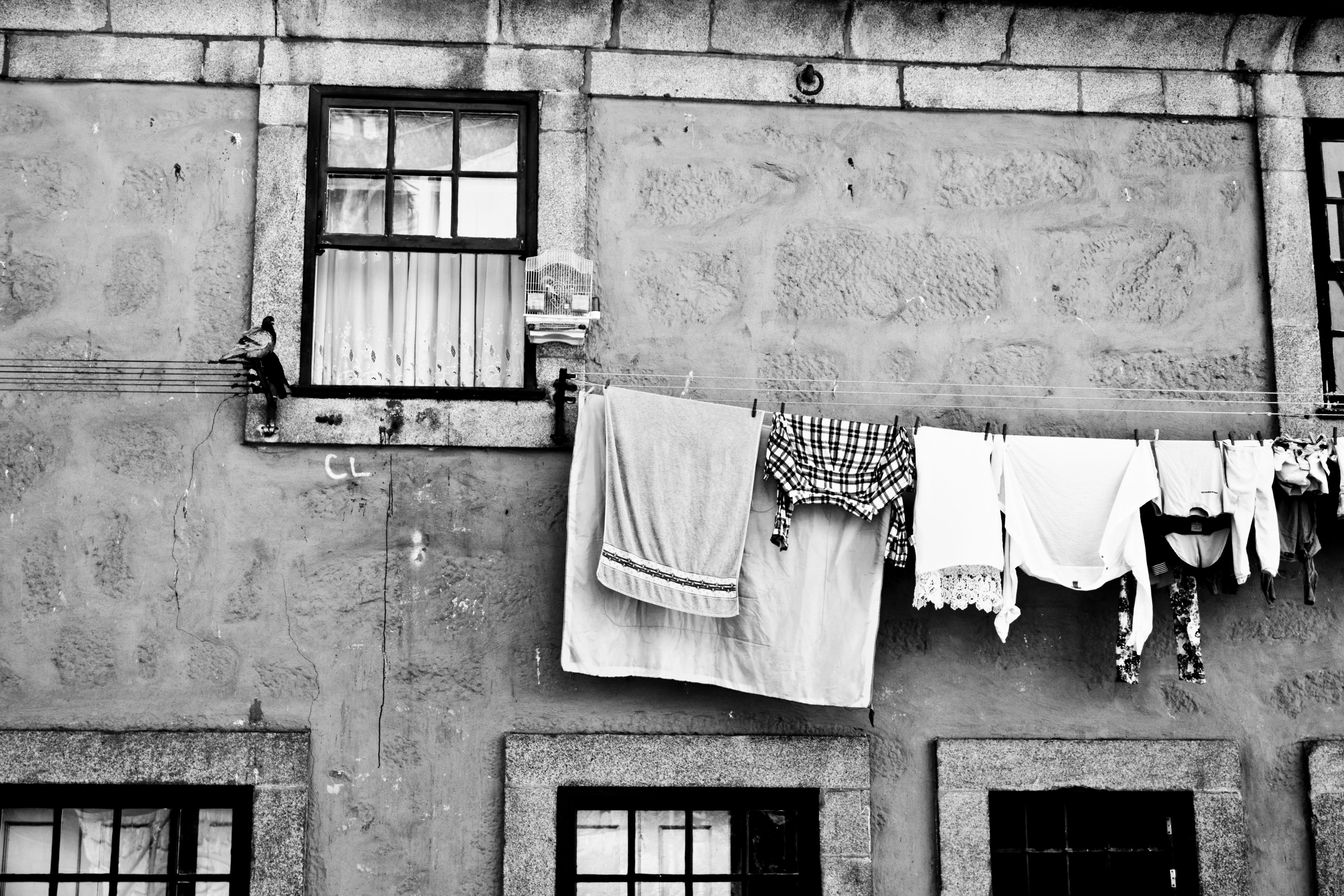 clothes line laundry line laundry and clothe 4k, HD Wallpaper