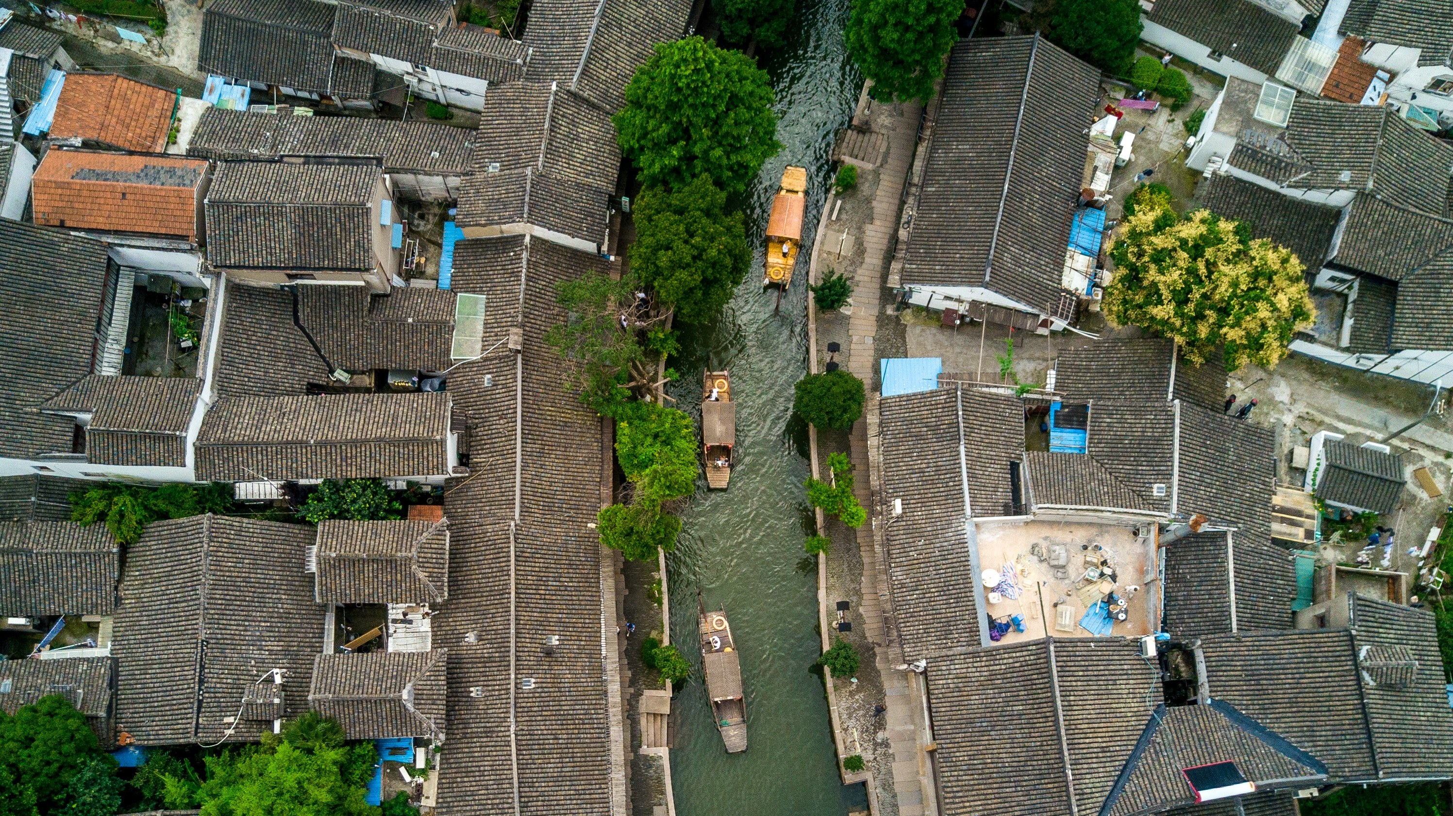 three gondolas 4k, HD Wallpaper