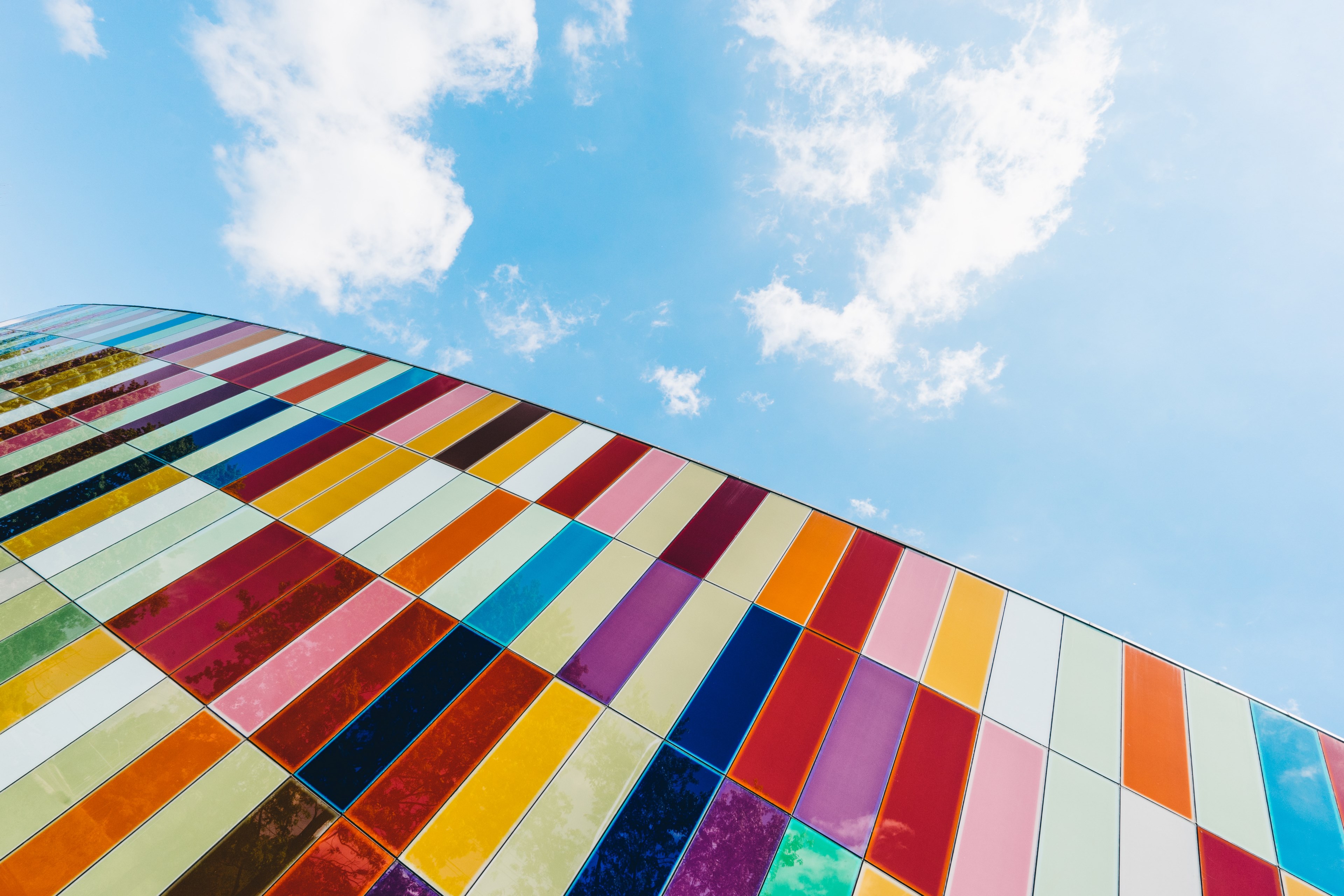 colorful colourful facade and exterior 4k, HD Wallpaper