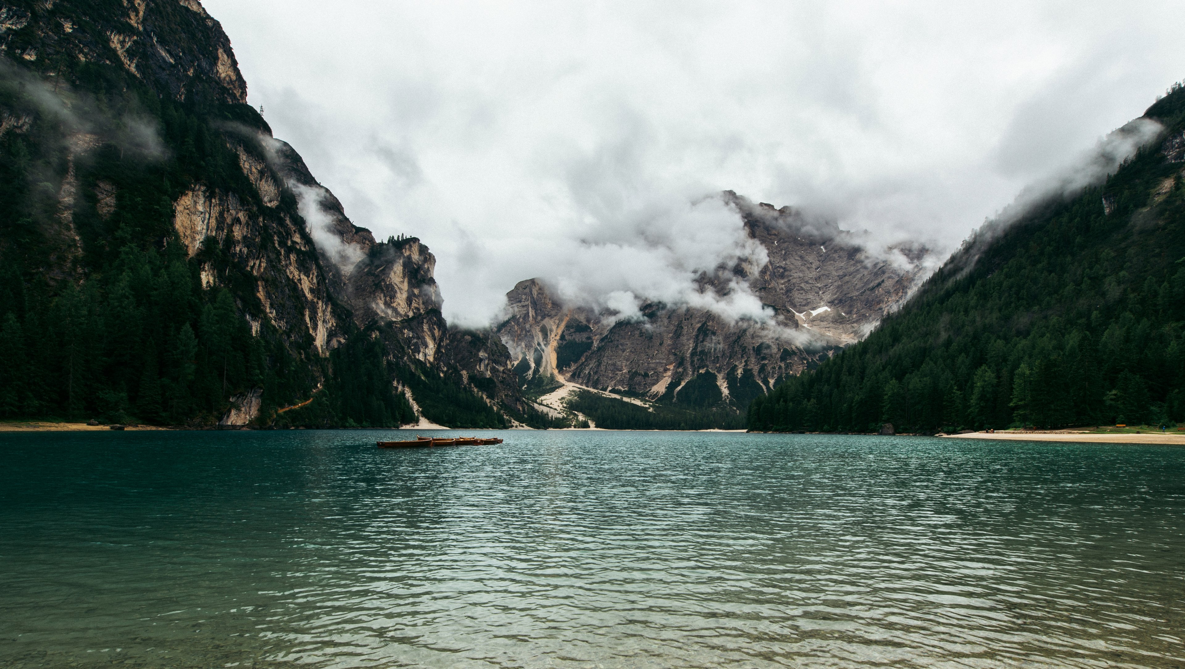 lake braies 4k, HD Wallpaper