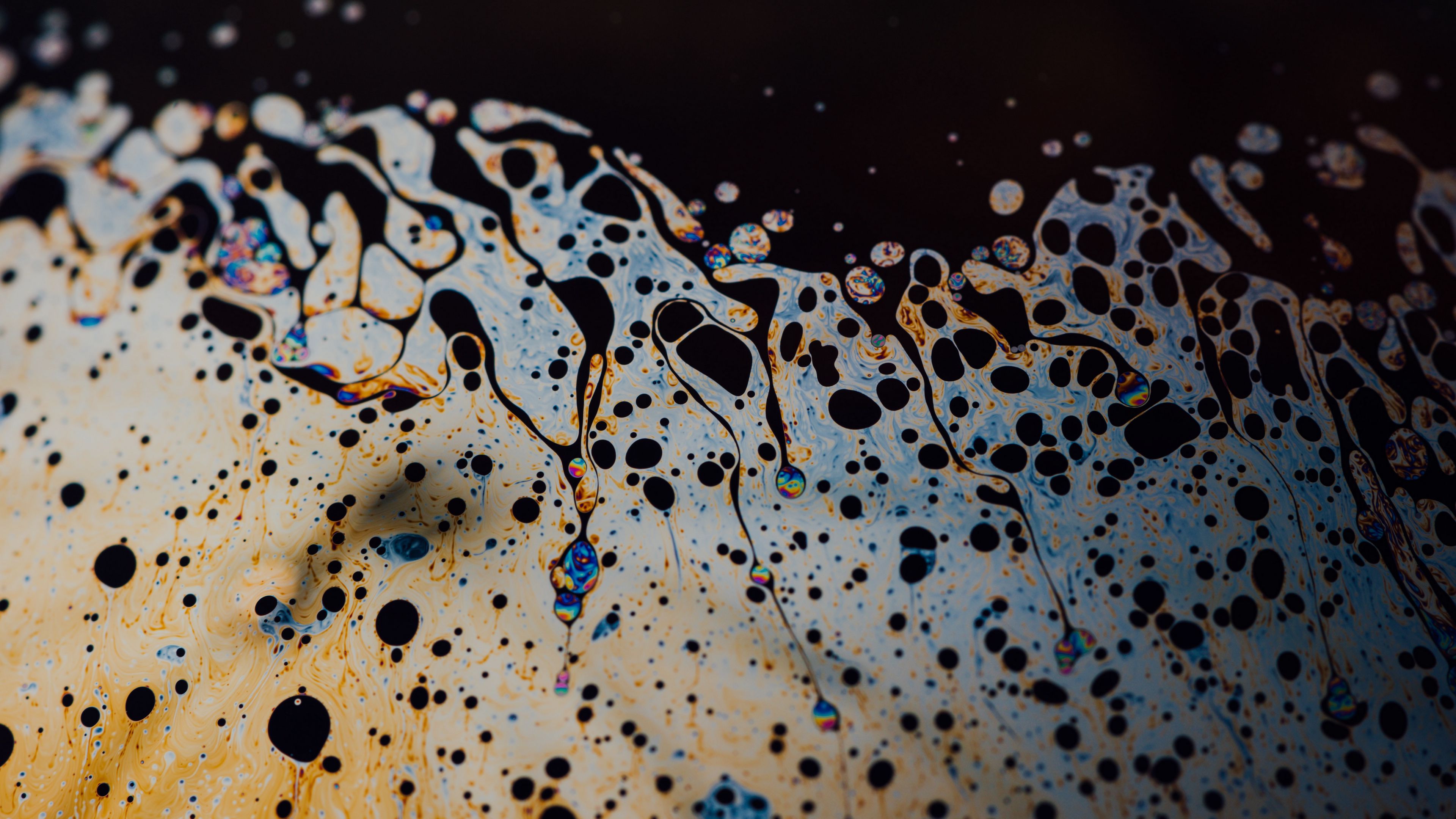 stains, multicolored, liquid, spots, 4k, HD Wallpaper
