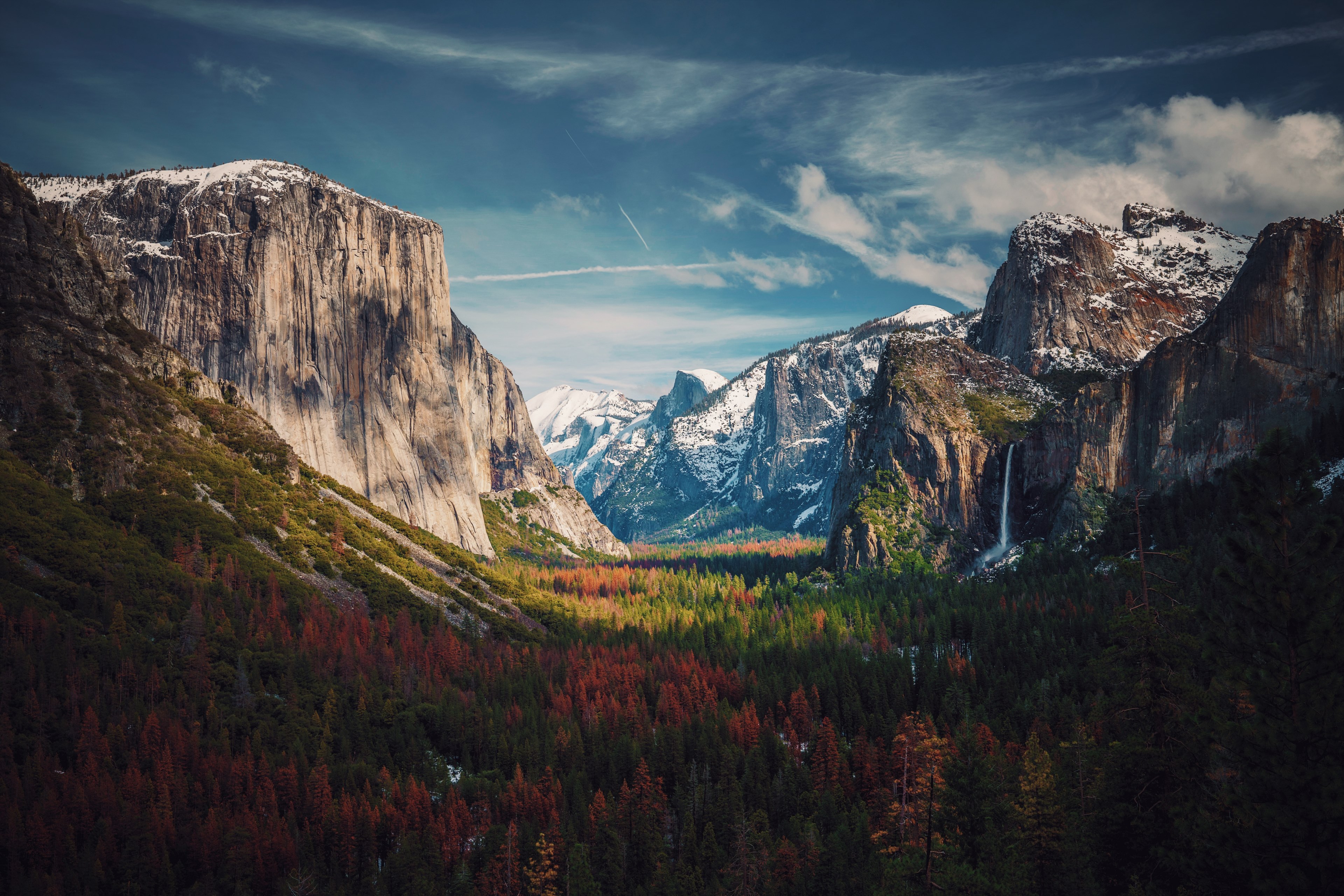 colorful trees fill the bottom of yosemite valley in the autumn, the grandest view of them all 4k, HD Wallpaper