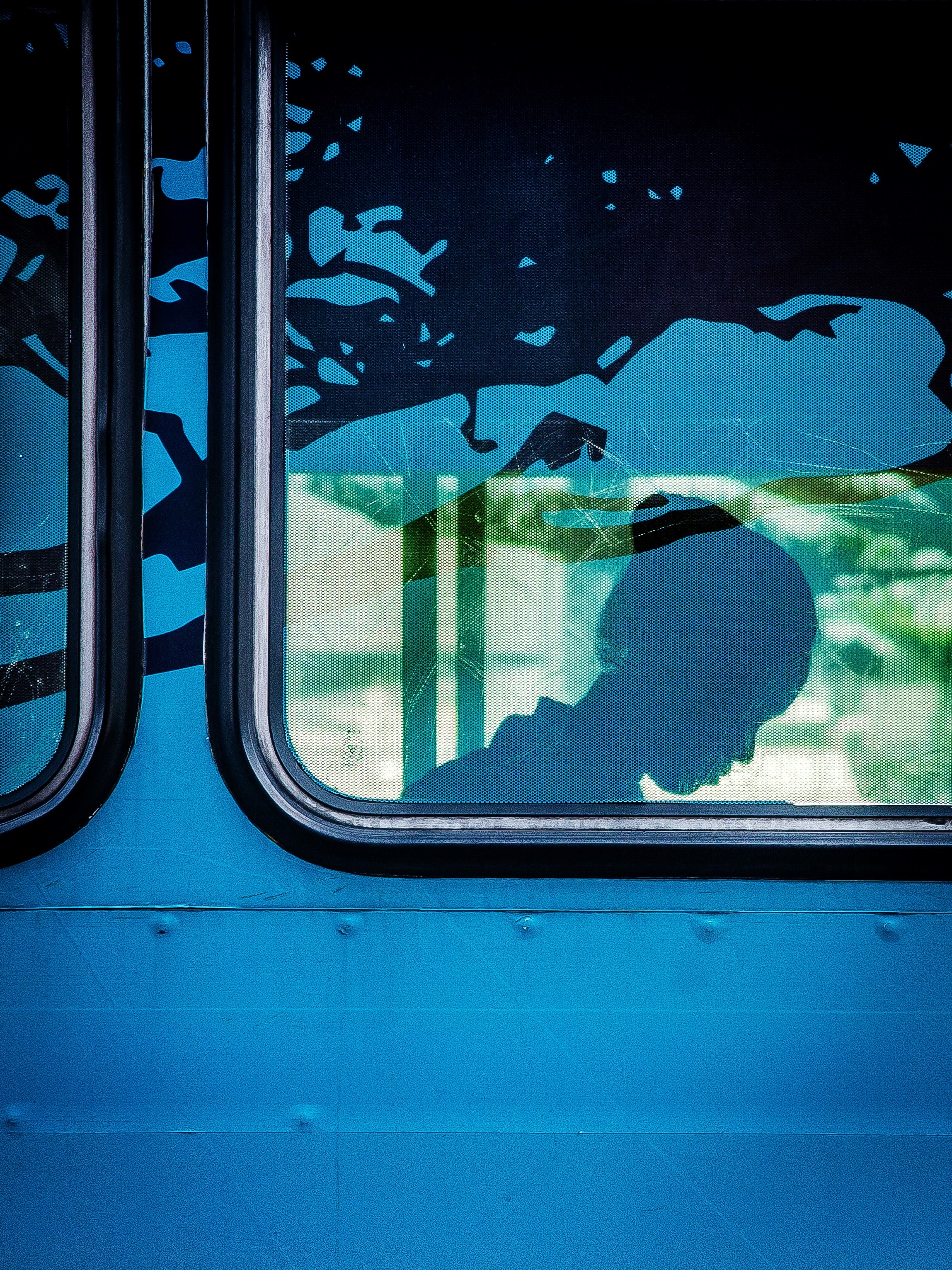 tram blue commuter and woman hd, 4k, Phone HD Wallpaper