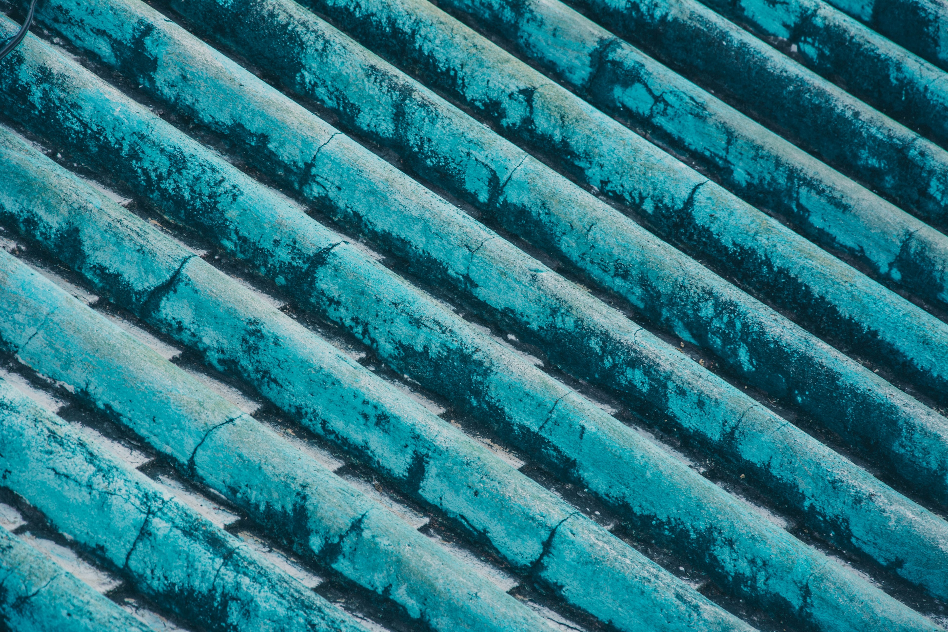 aqua roof tiles 4k, HD Wallpaper