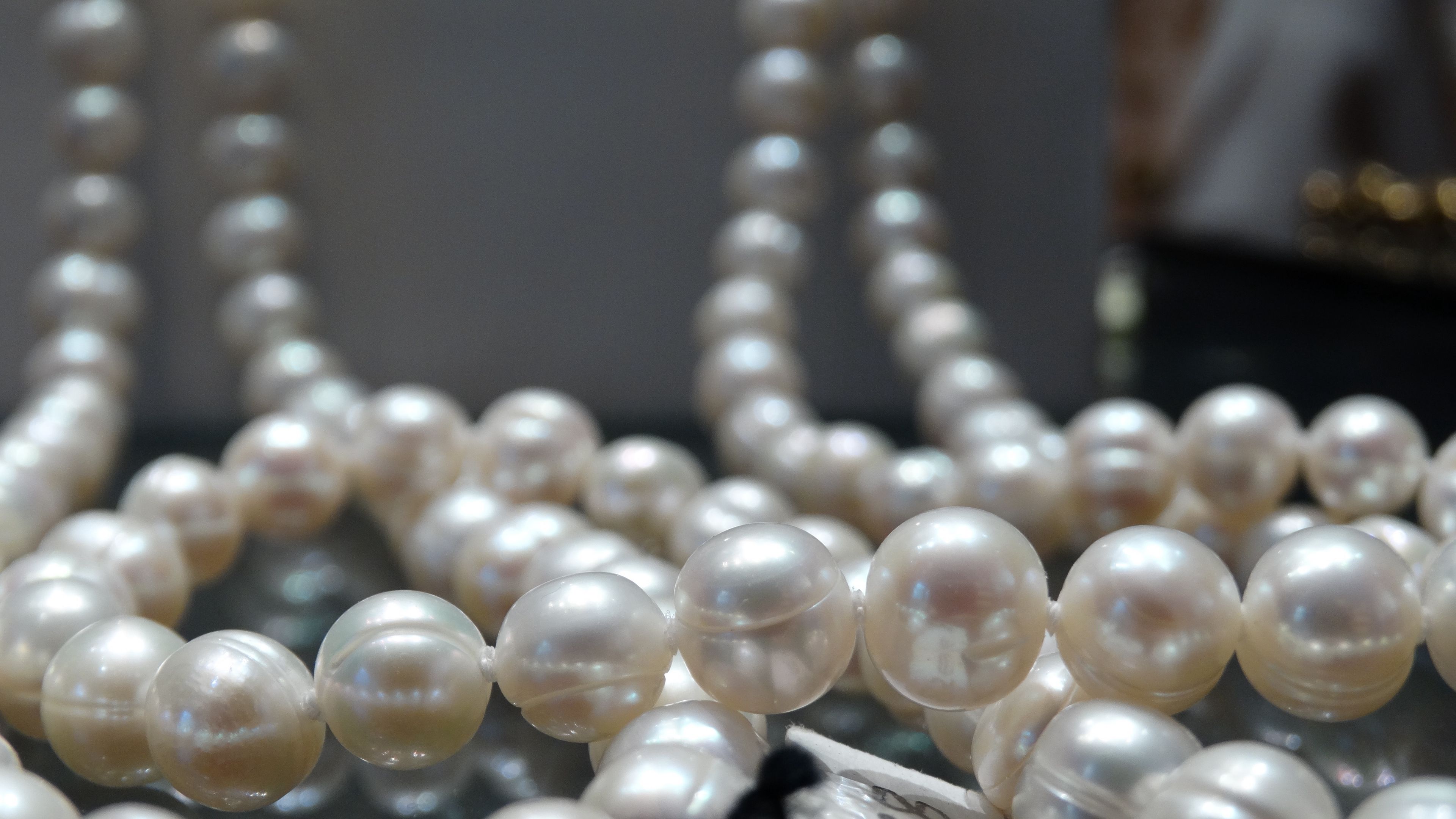 beads, pearls, jewelery, 4k, HD Wallpaper