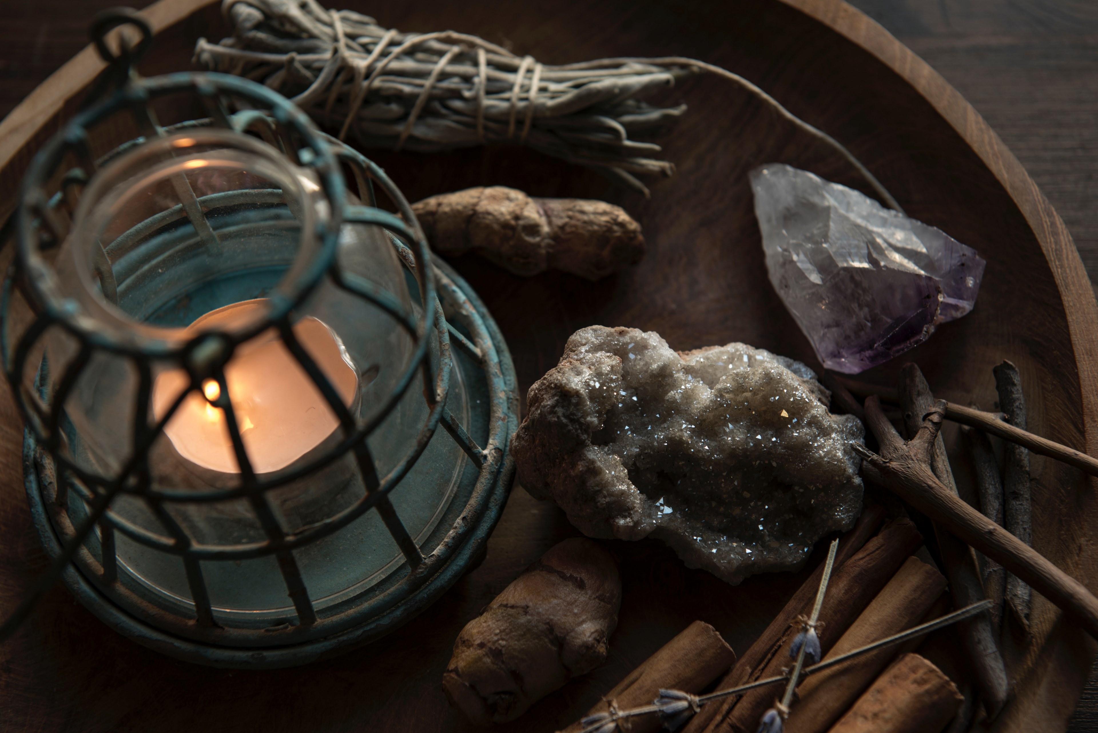 mood mystery lantern and candle 4k, HD Wallpaper