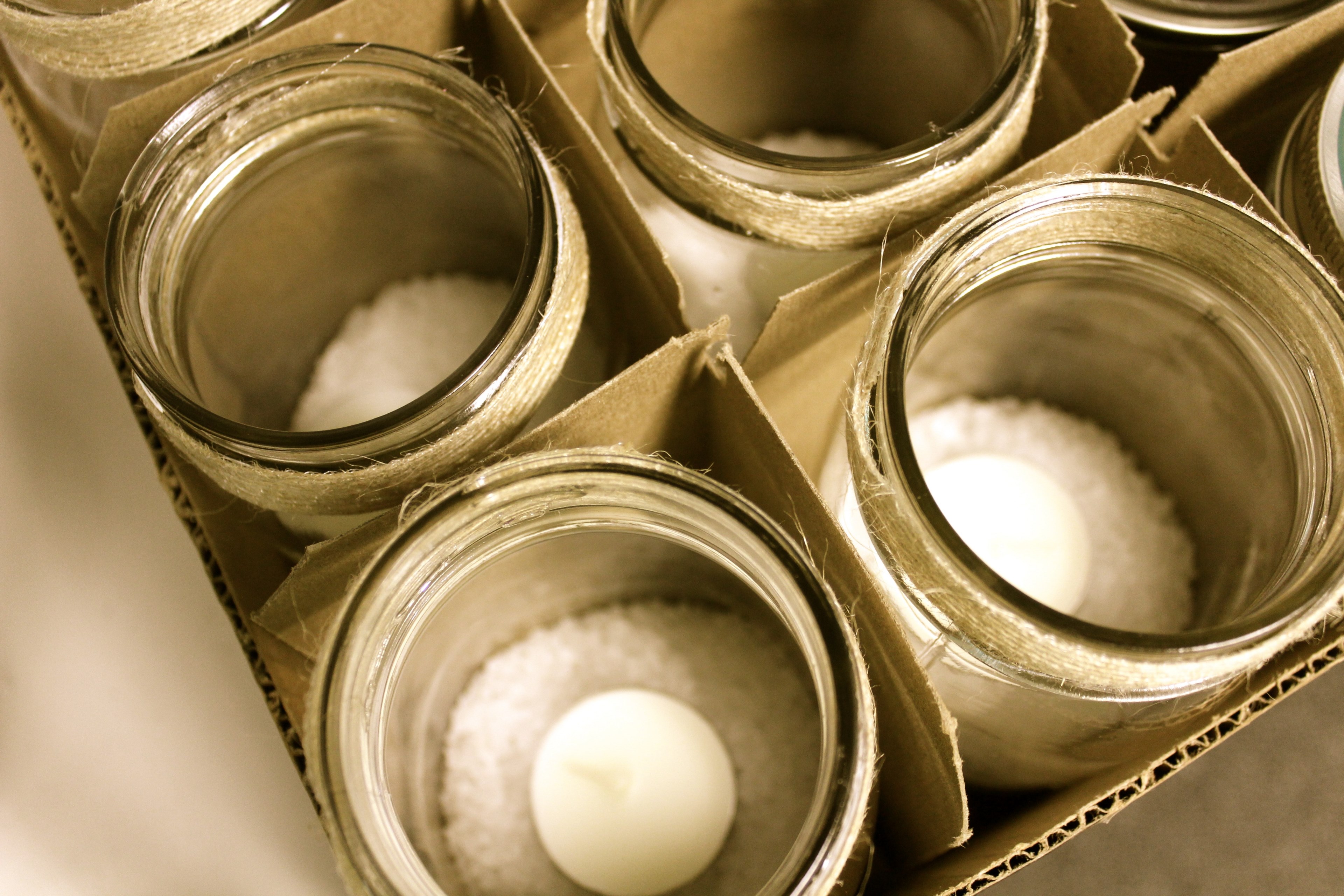 candle mason jar jar and glass 4k, HD Wallpaper
