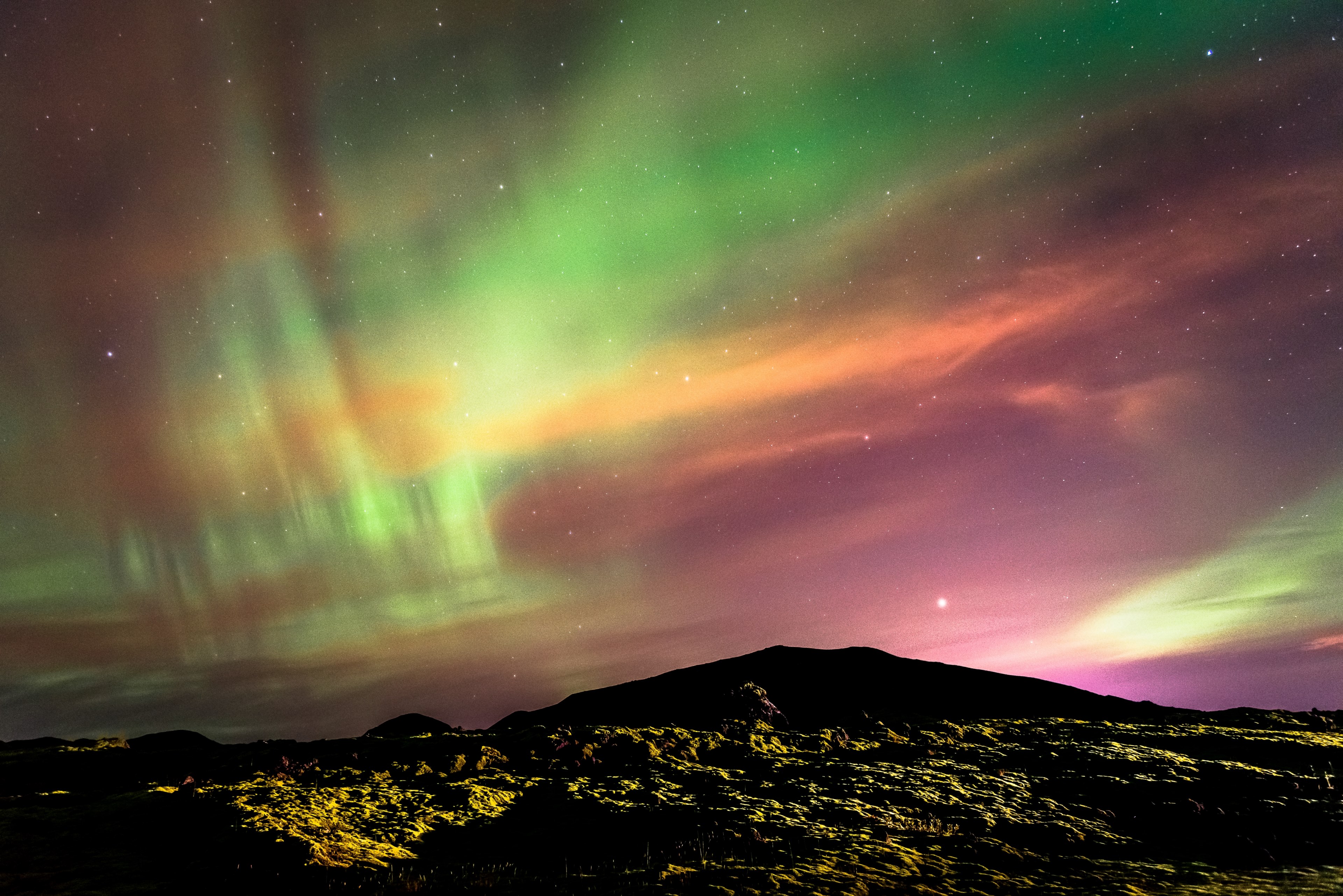 northern light aurora boreali night and nature 4k, HD Wallpaper