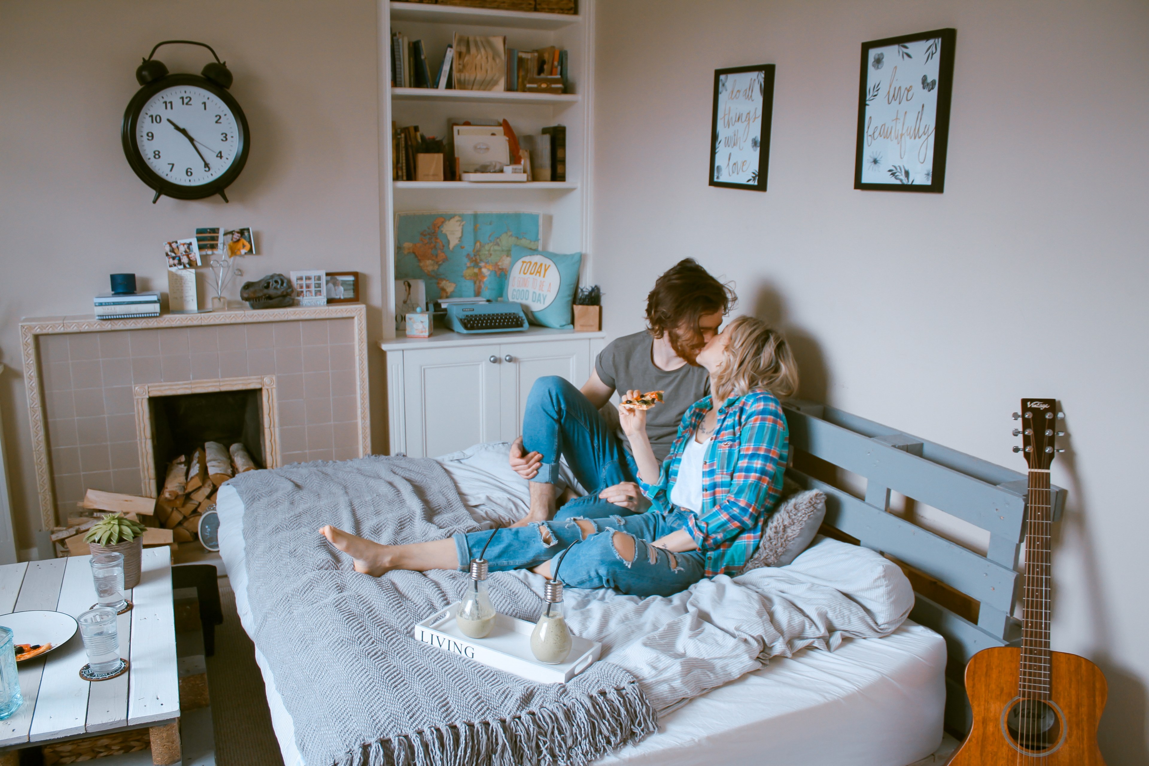 breakfast in bed 4k, HD Wallpaper