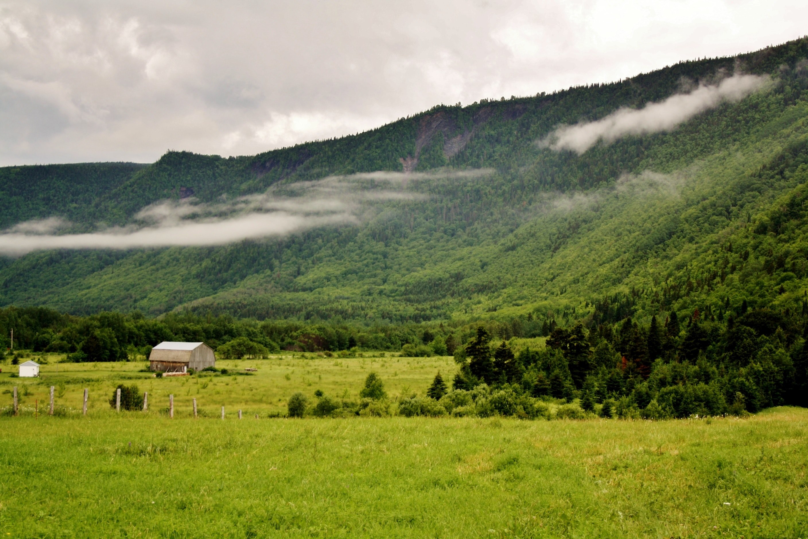 farm pasture farmland and valley 4k, HD Wallpaper