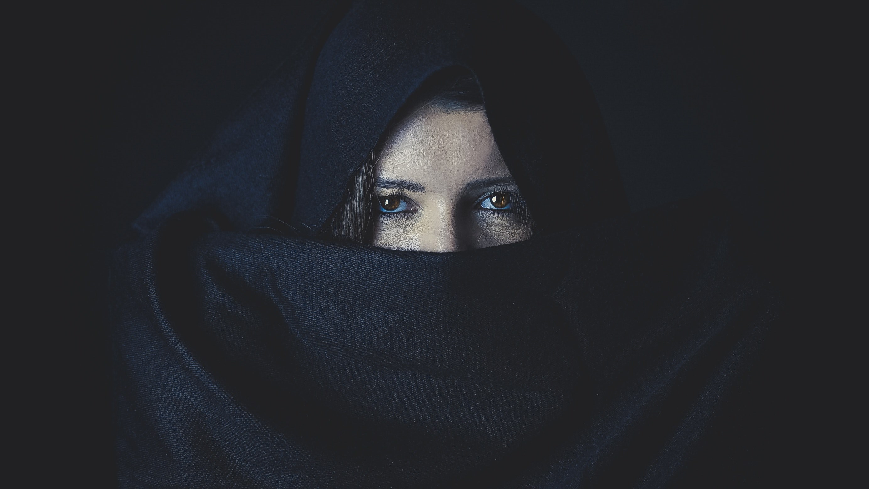 girl mystery eye and portrait 4k, HD Wallpaper