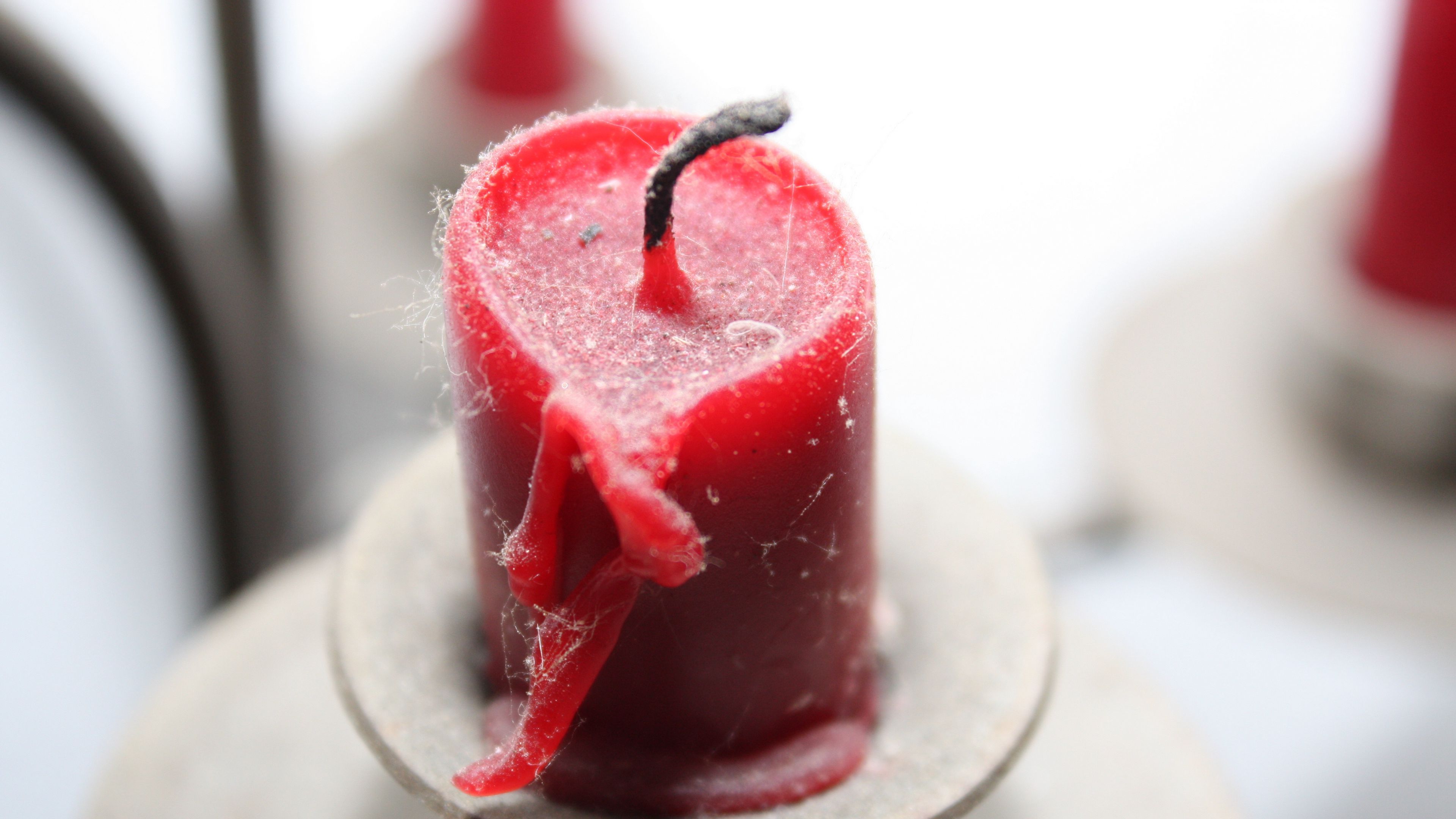 candle, wick, wax, cobweb, 4k, HD Wallpaper