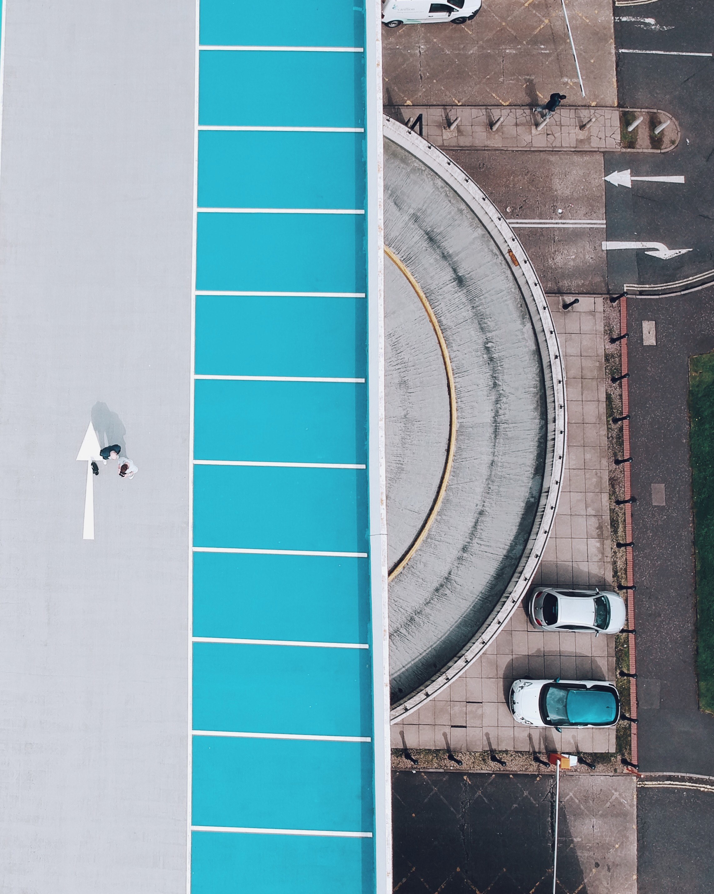 aerial view roof arch and arc hd, 4k, Phone HD Wallpaper