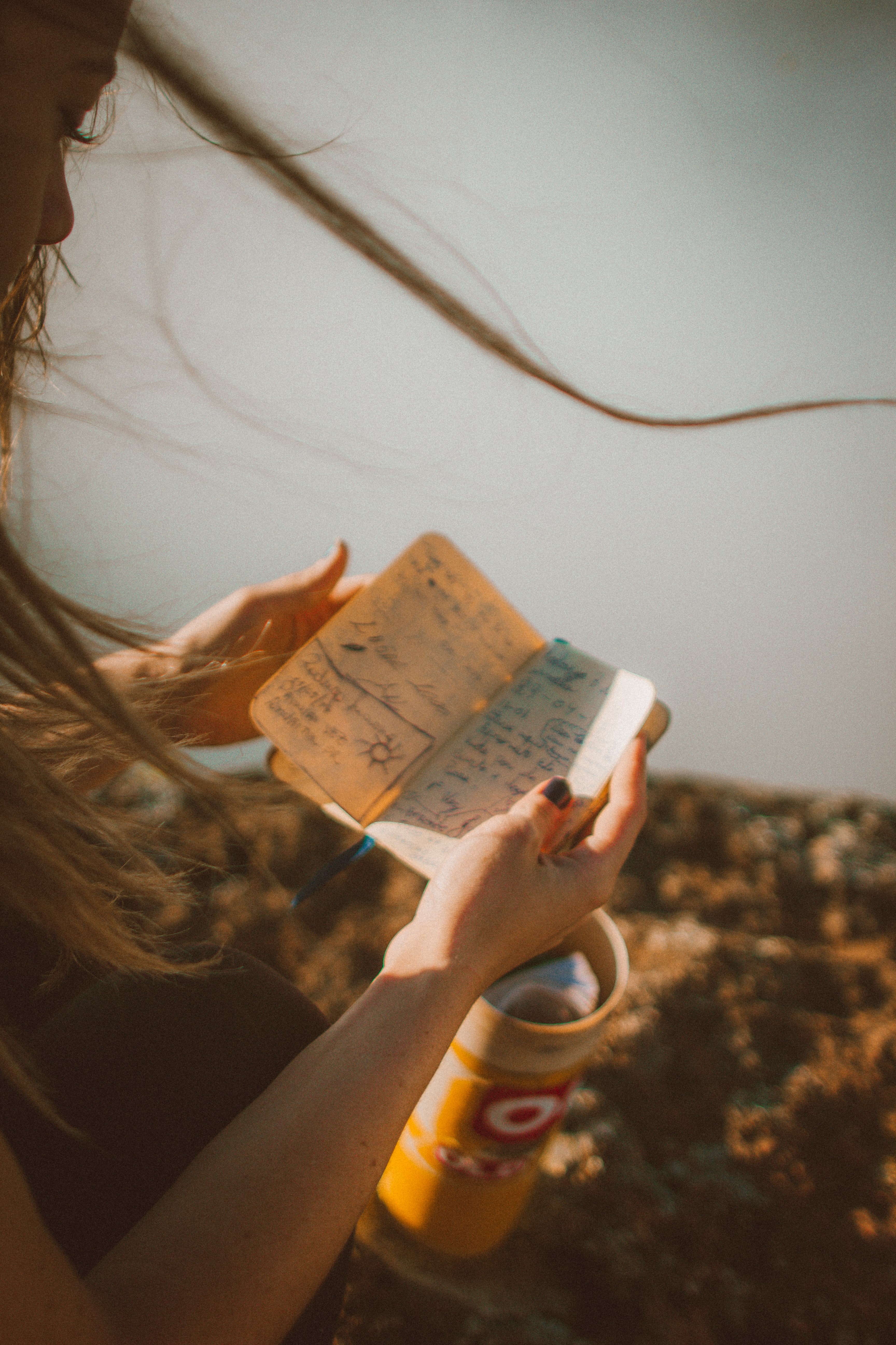 book notes notebook and woman hd, 4k, Phone HD Wallpaper