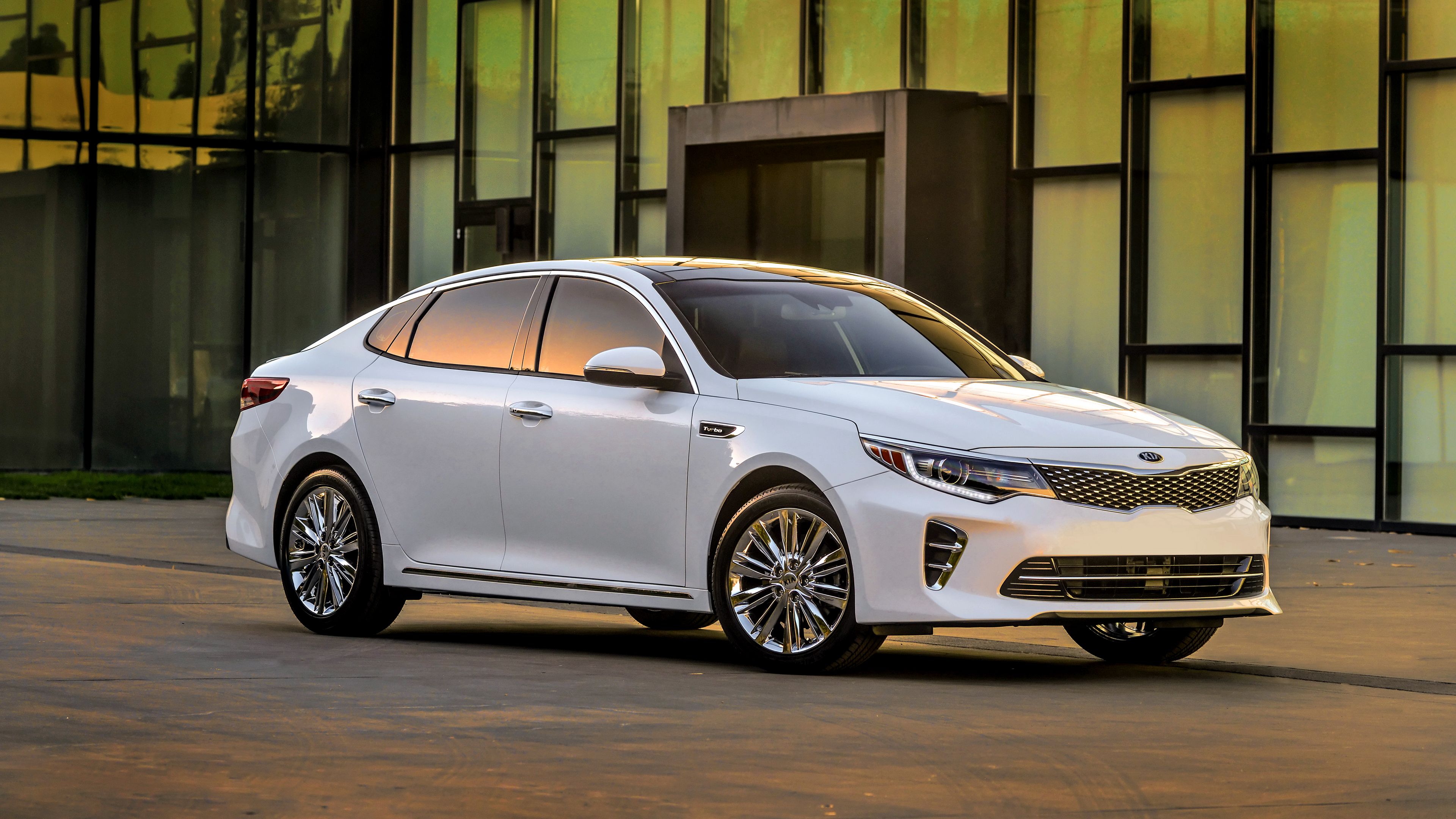 kia, optima, white, side view, 4k, HD Wallpaper