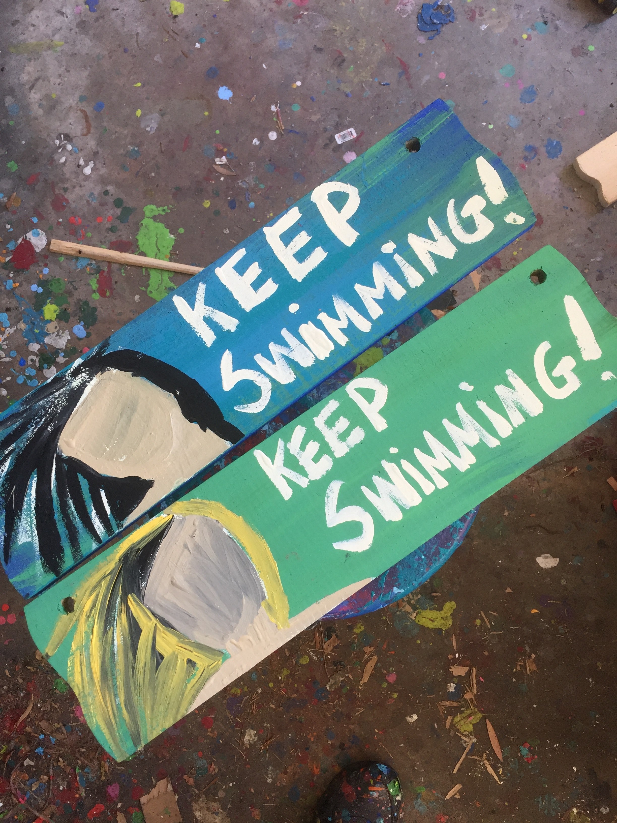 keep swimming signs unfinished 4k, Phone HD Wallpaper