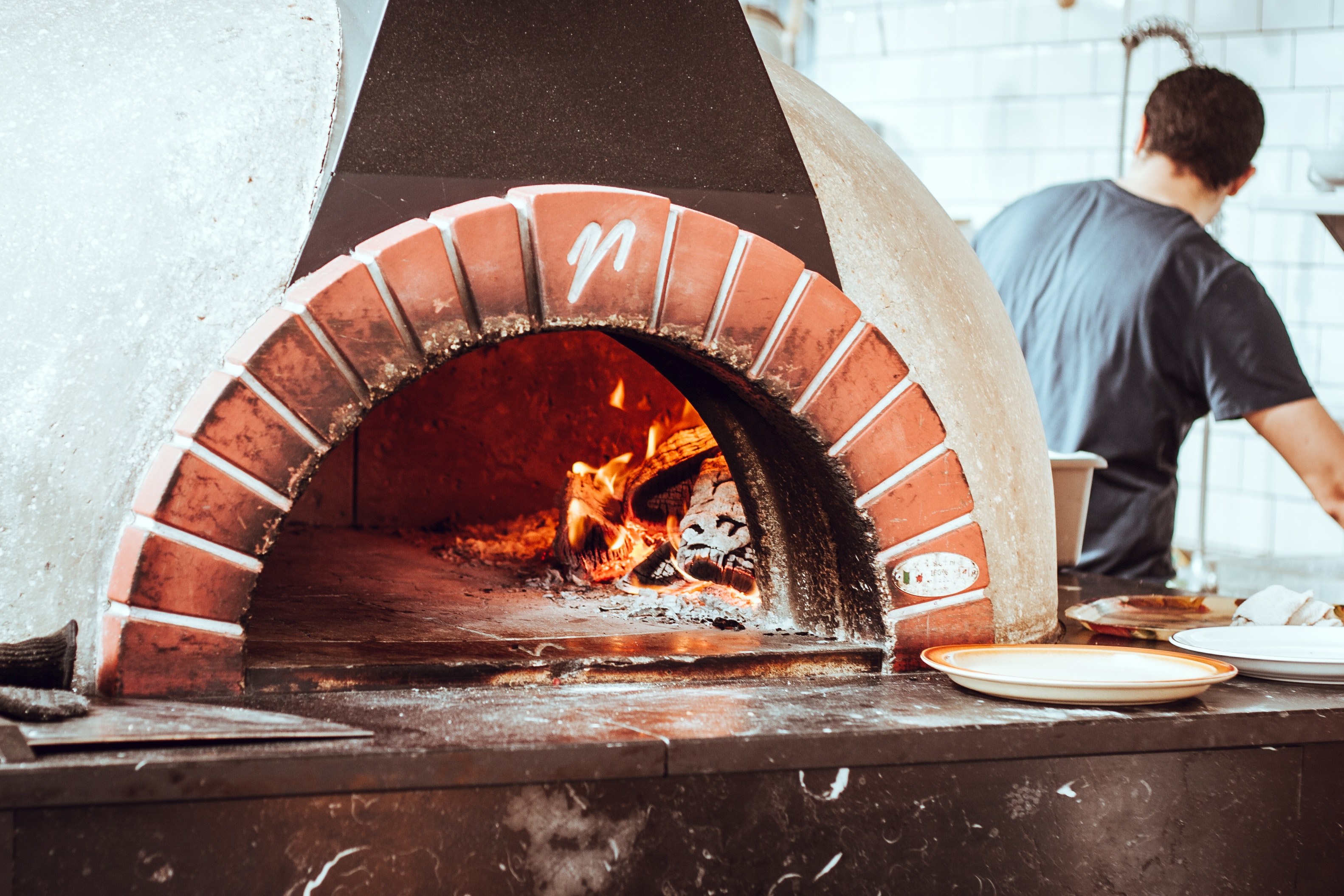 oven brick kitchen and cooking 4k, HD Wallpaper