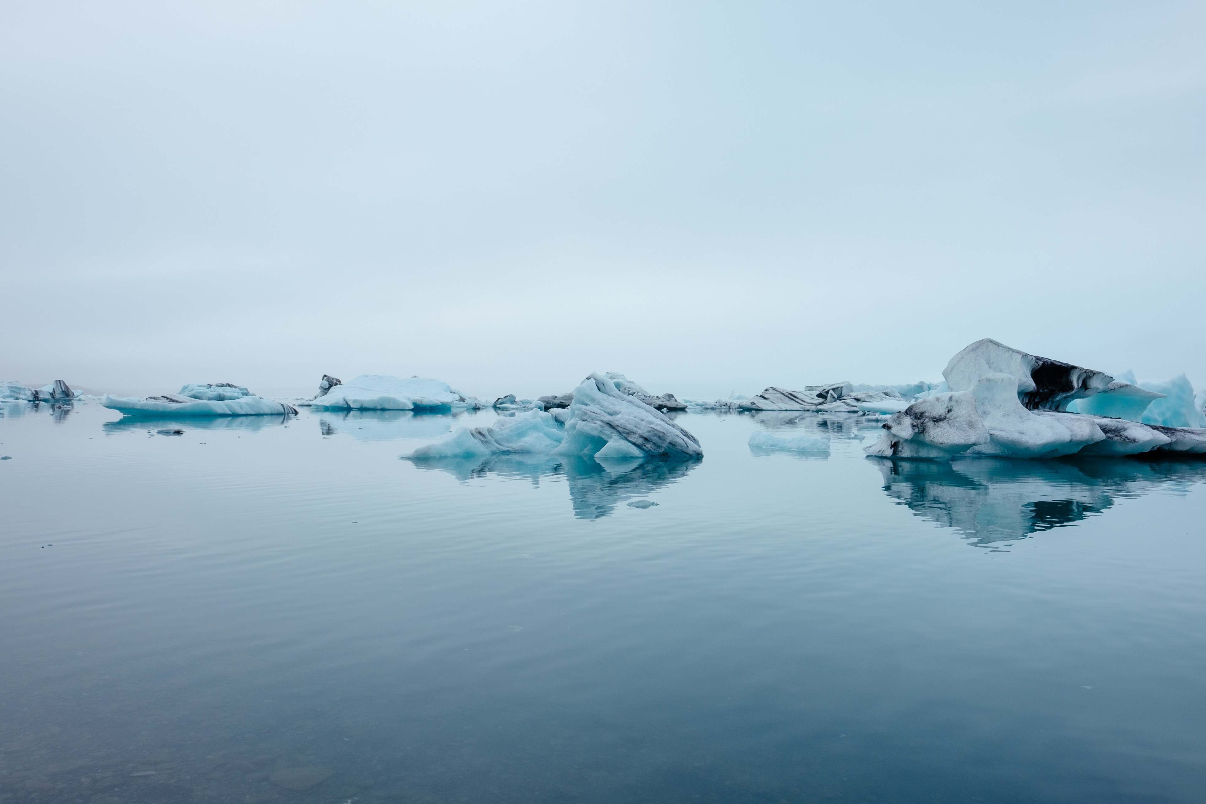 floating icebergs at jkulsrln iceland 4k, HD Wallpaper