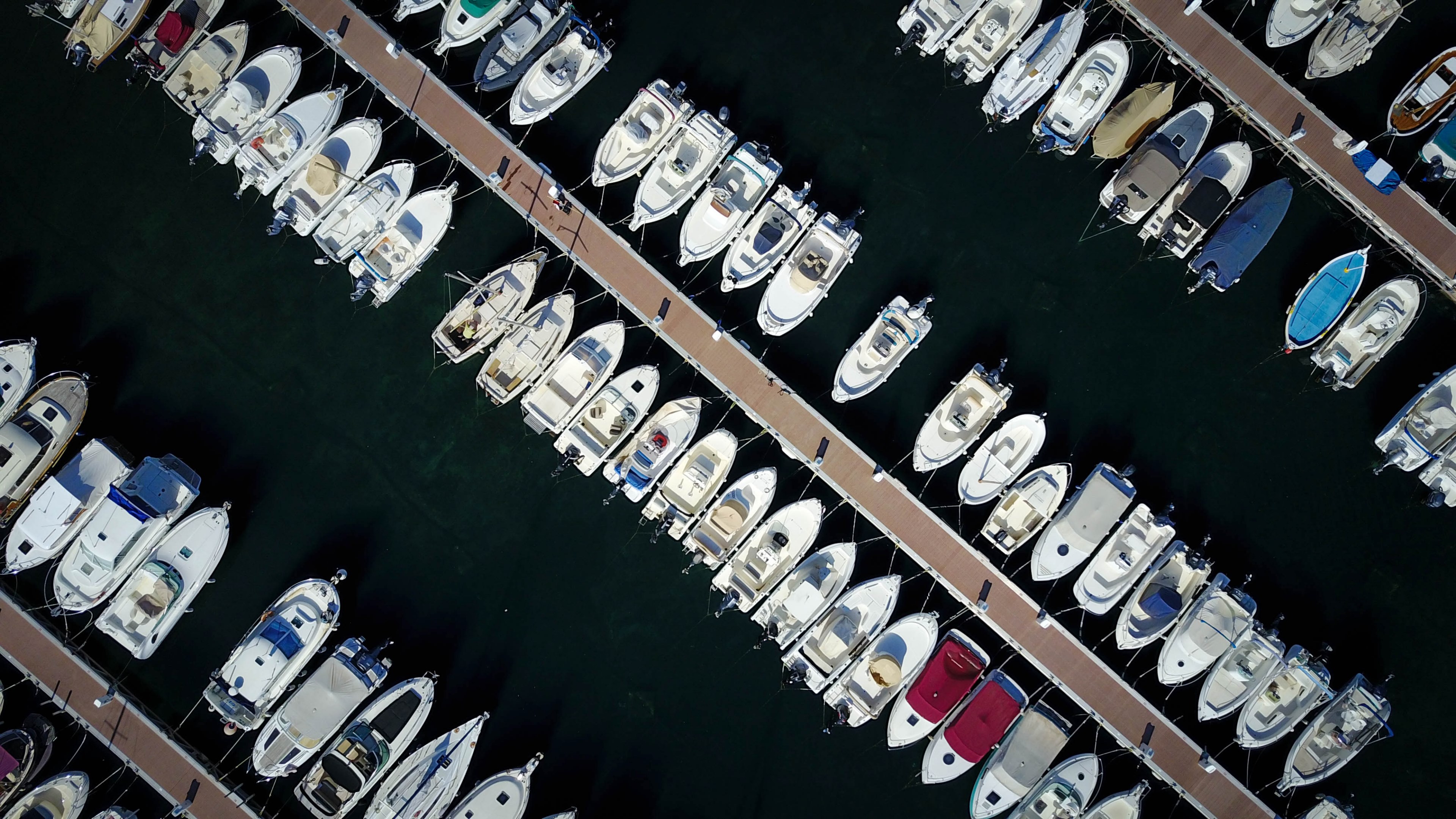 boat marina moored and yacht 4k, HD Wallpaper