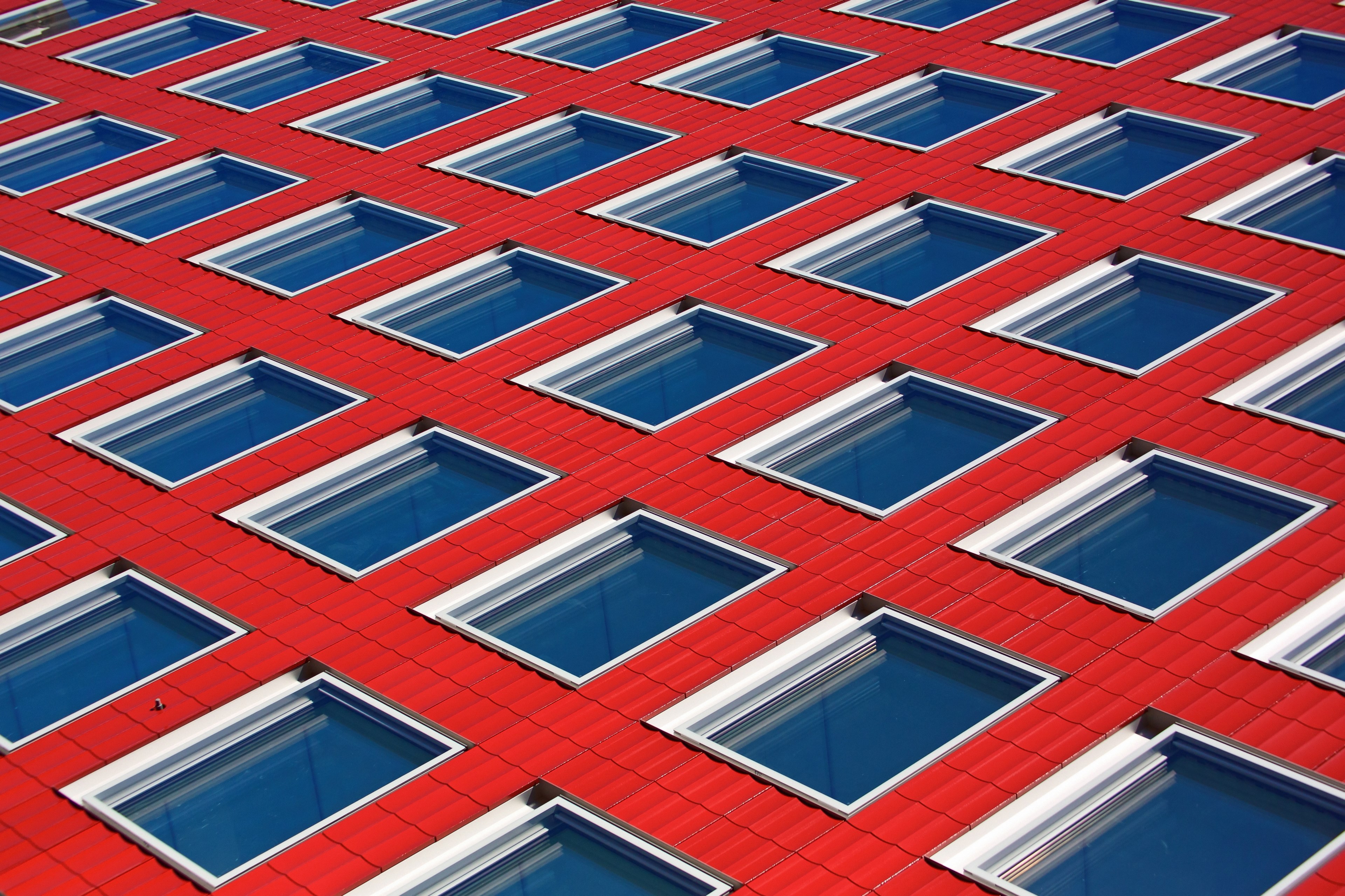 tiled facade 4k, HD Wallpaper