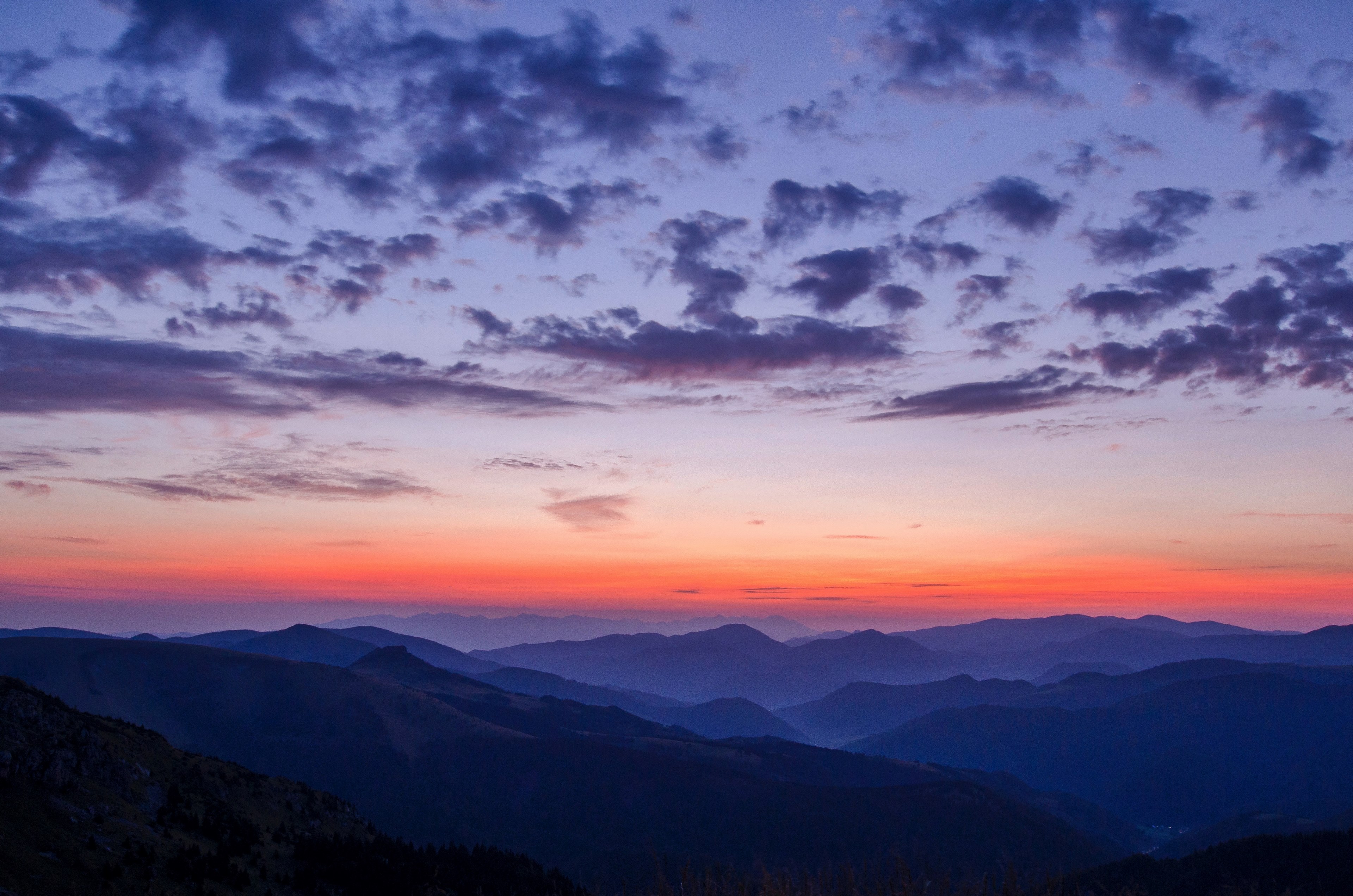 sunset sunrise silhouette and horizon 4k, HD Wallpaper