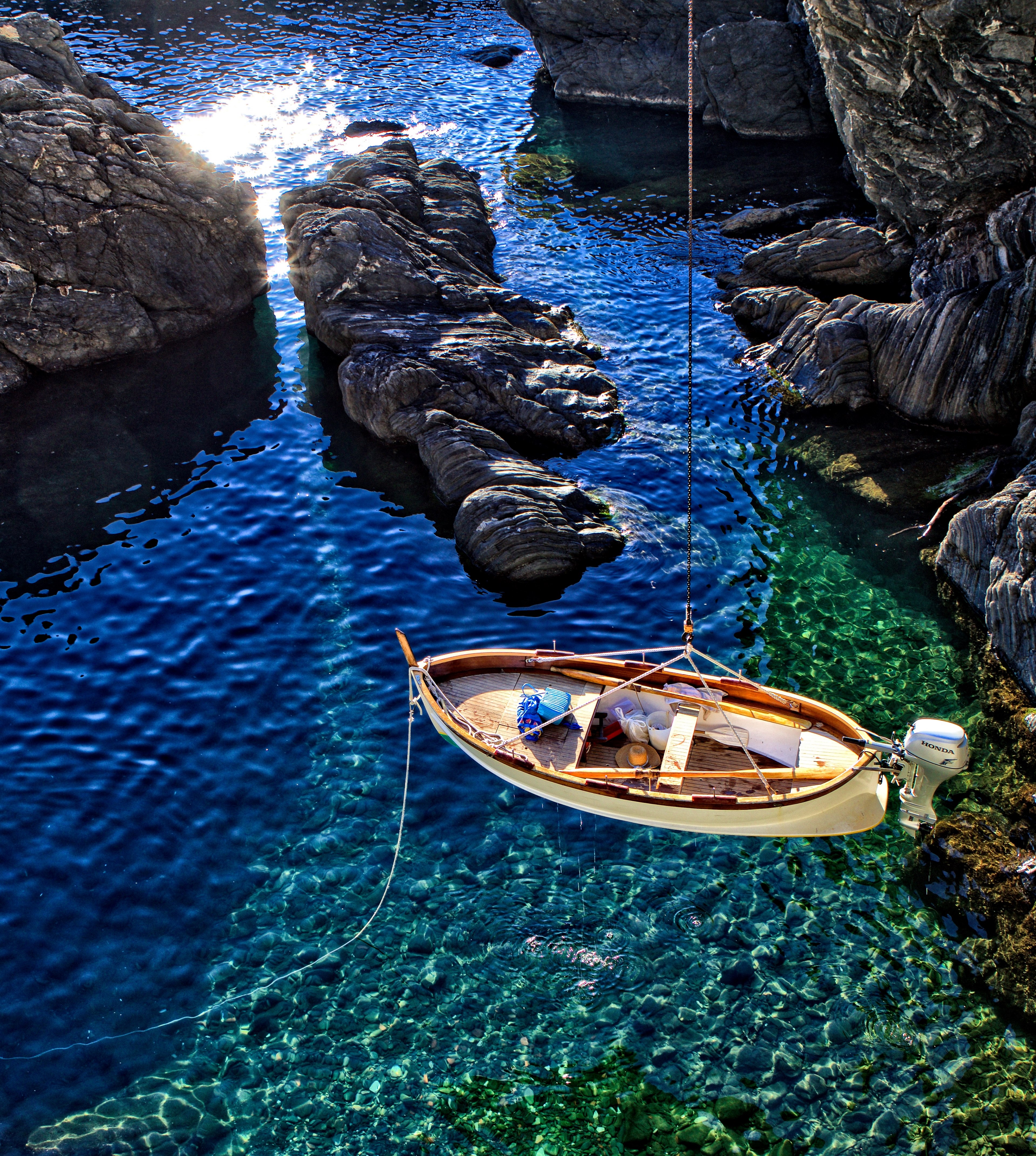 the boat in the air 4k, Phone HD Wallpaper