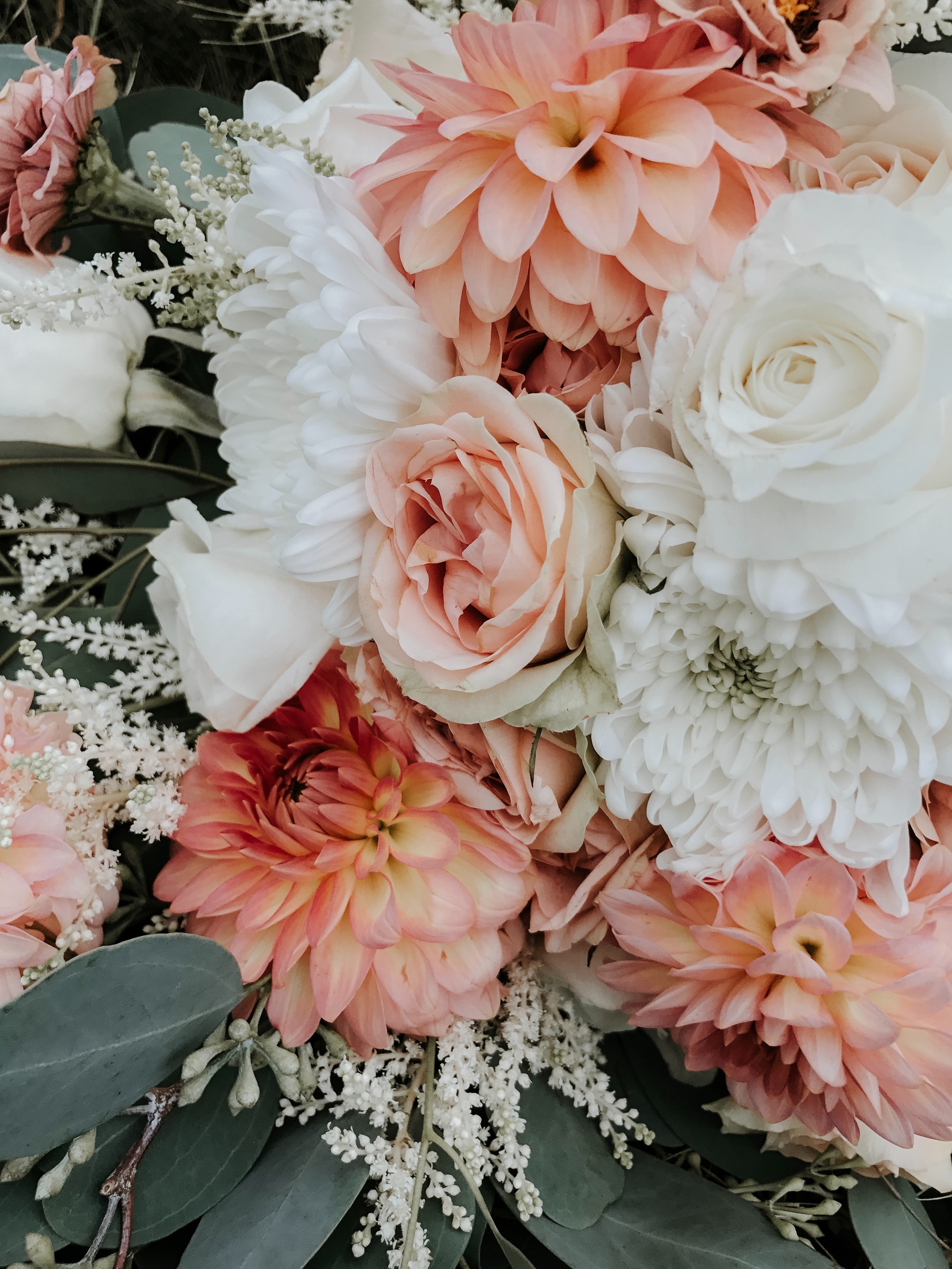greenery eucalyptu wedding and bouquet hd, 4k, Phone HD Wallpaper