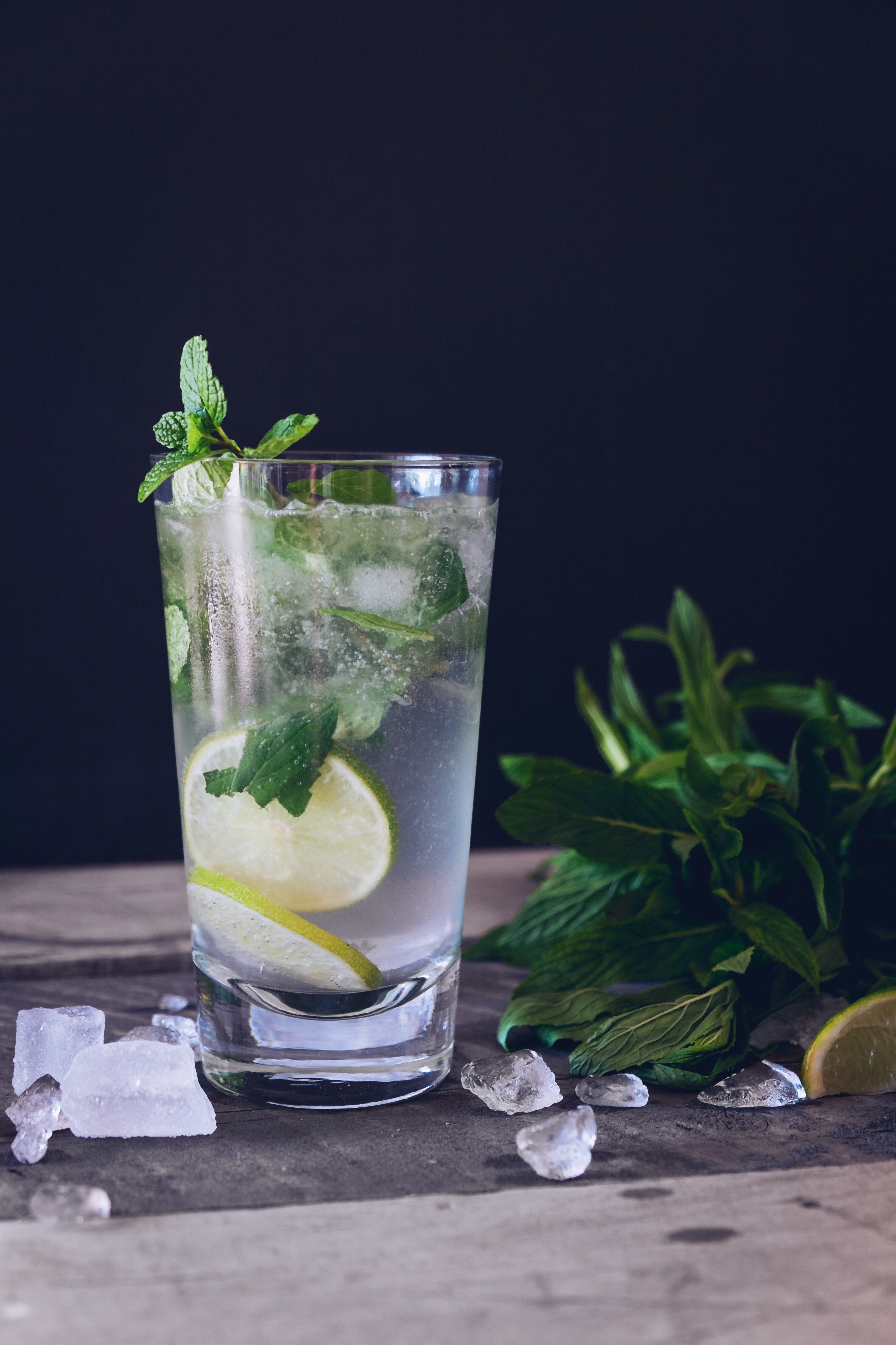 drink glass lime and mint hd, 4k, Phone HD Wallpaper