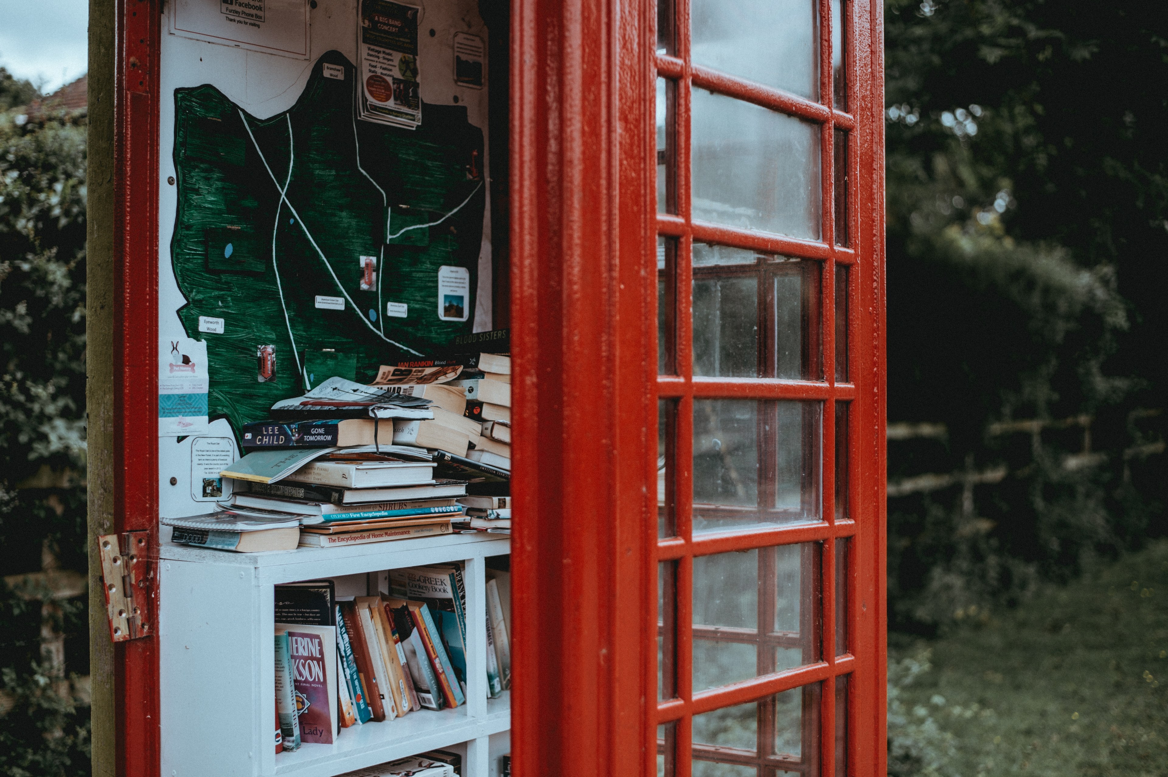 phone box library 4k, HD Wallpaper