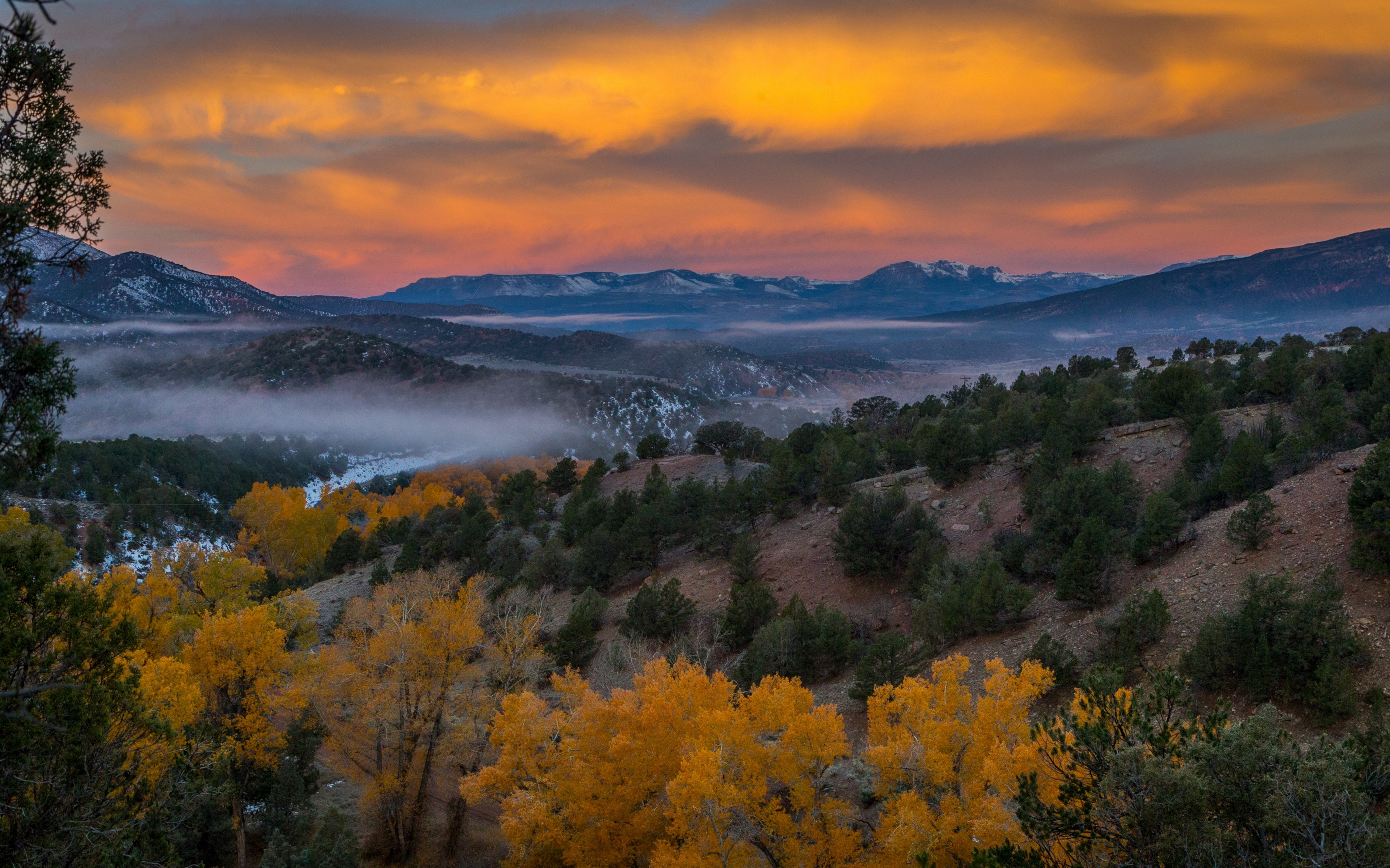 october sunrise 4k, HD Wallpaper
